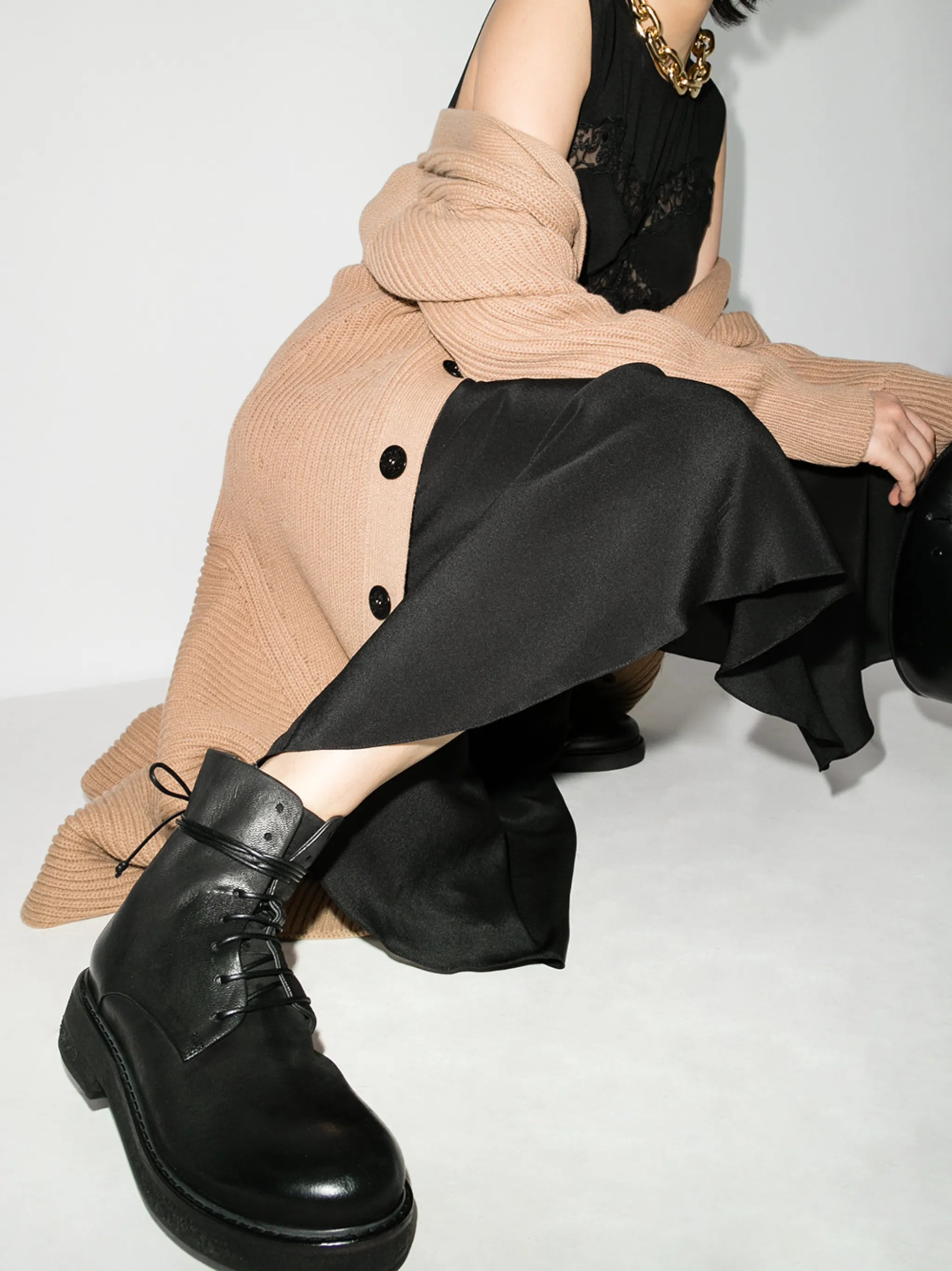 leather combat boots