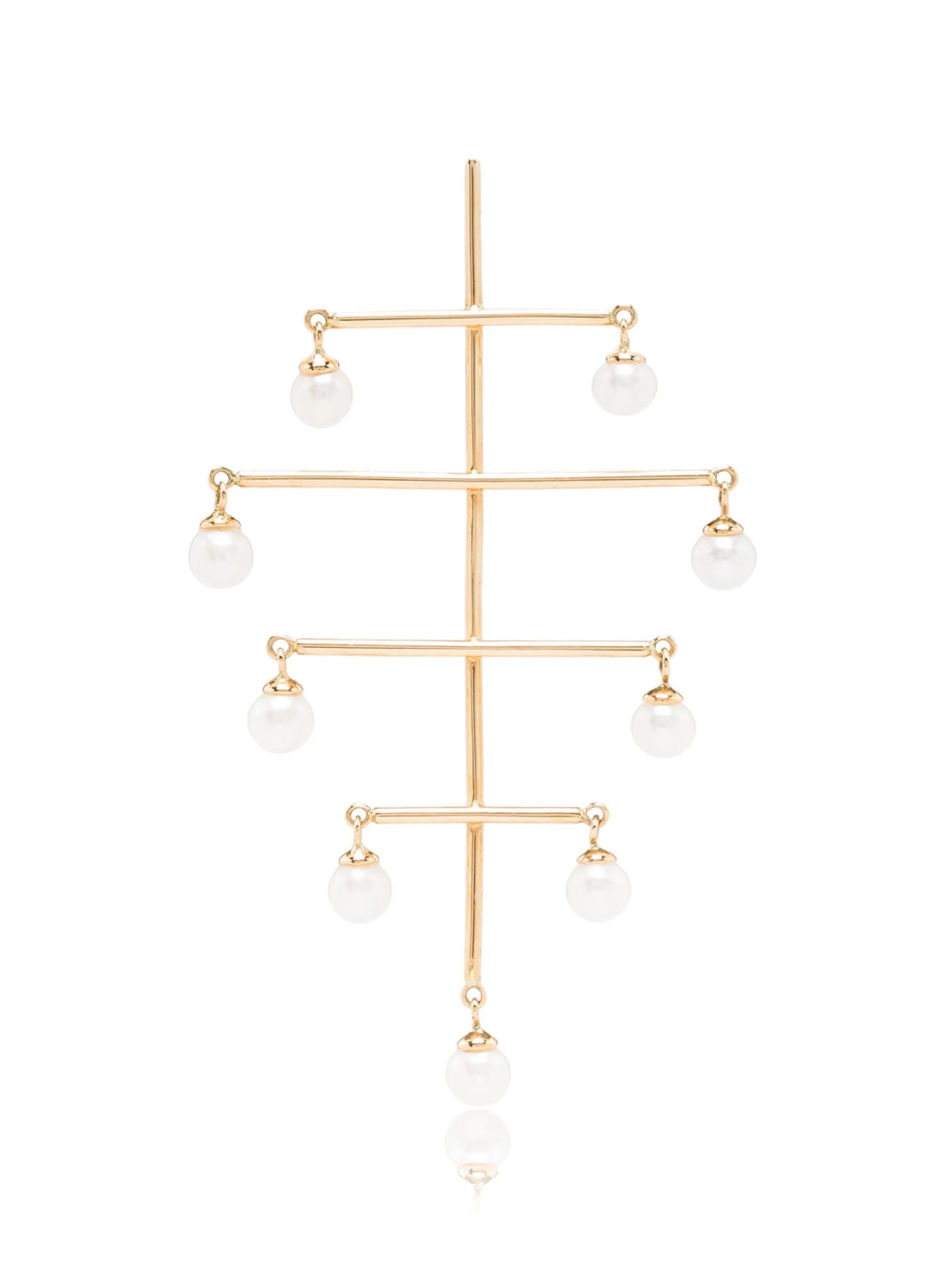 18kt yellow gold pearl earring