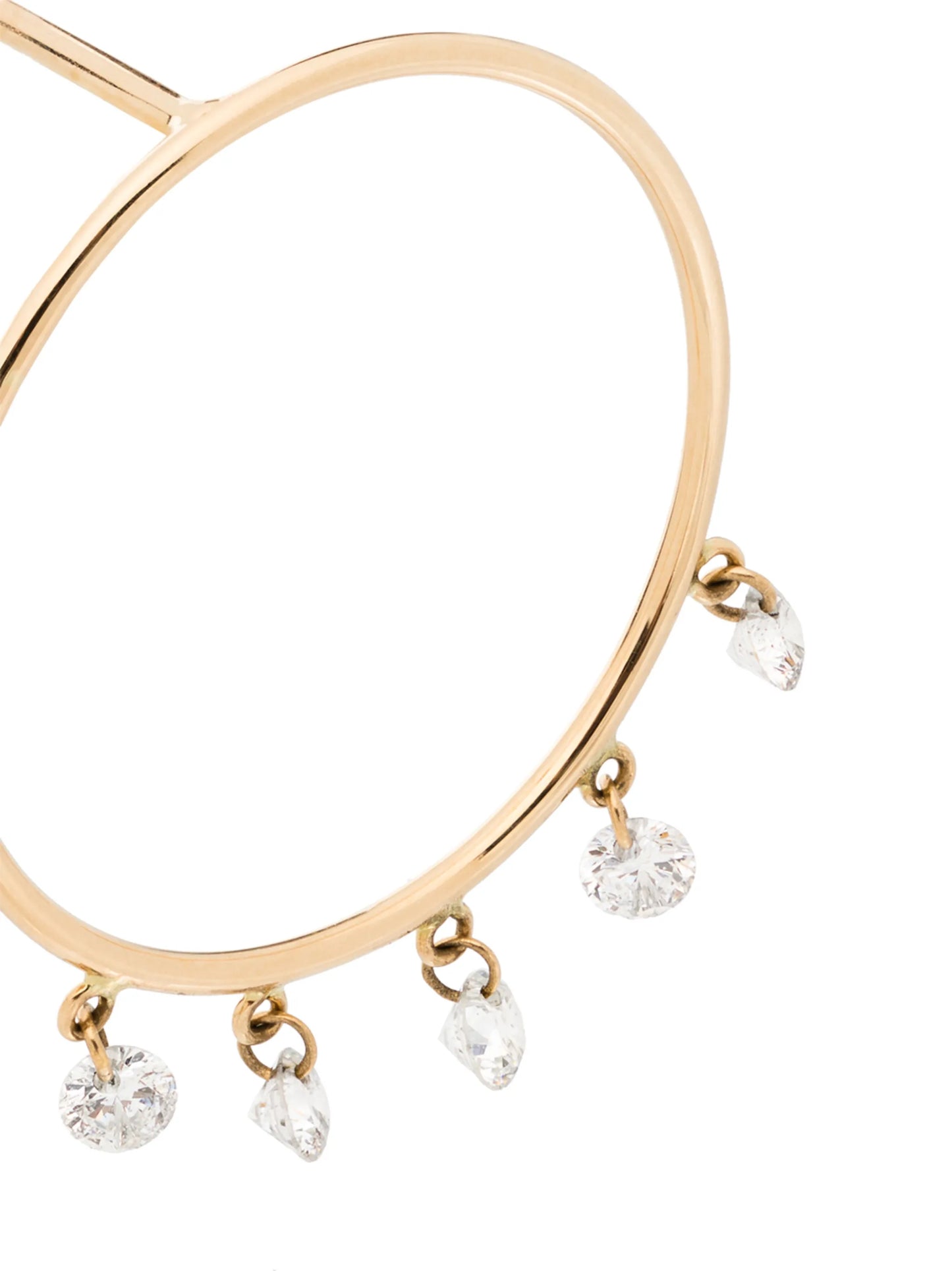 18kt yellow gold diamond hoop earrings