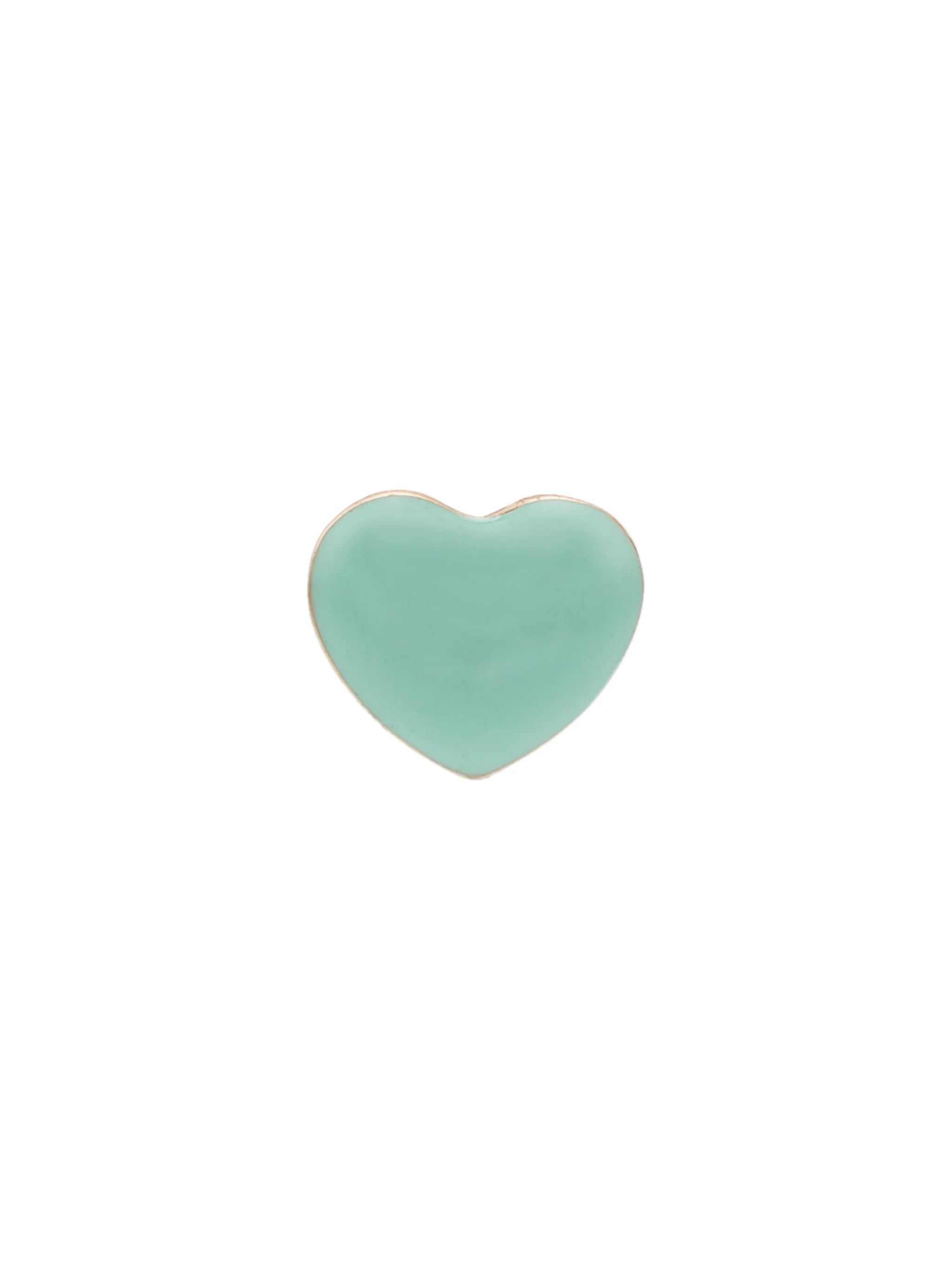 14kt gold Mini Puffy heart-shaped earring