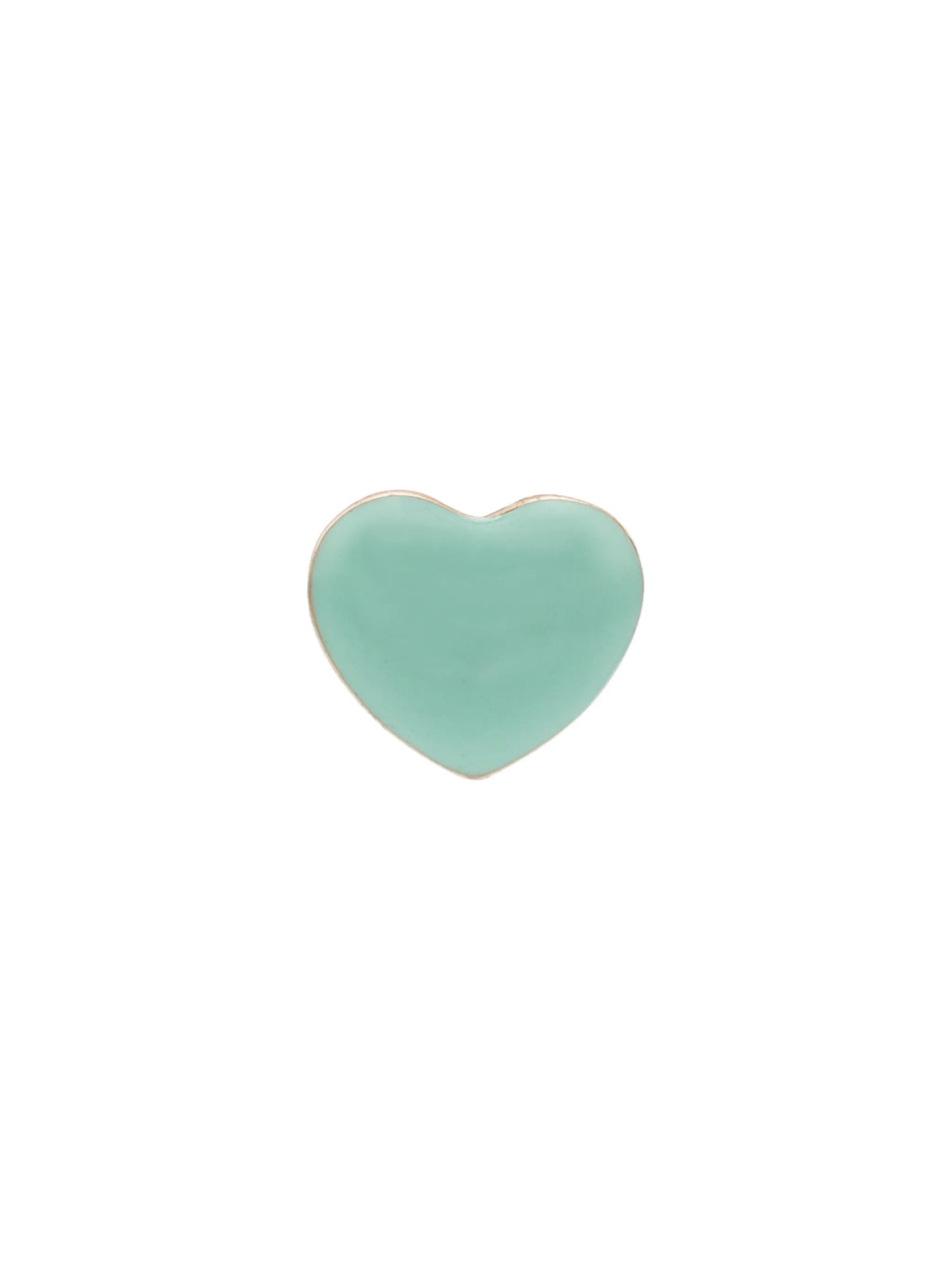 14kt gold Mini Puffy heart-shaped earring