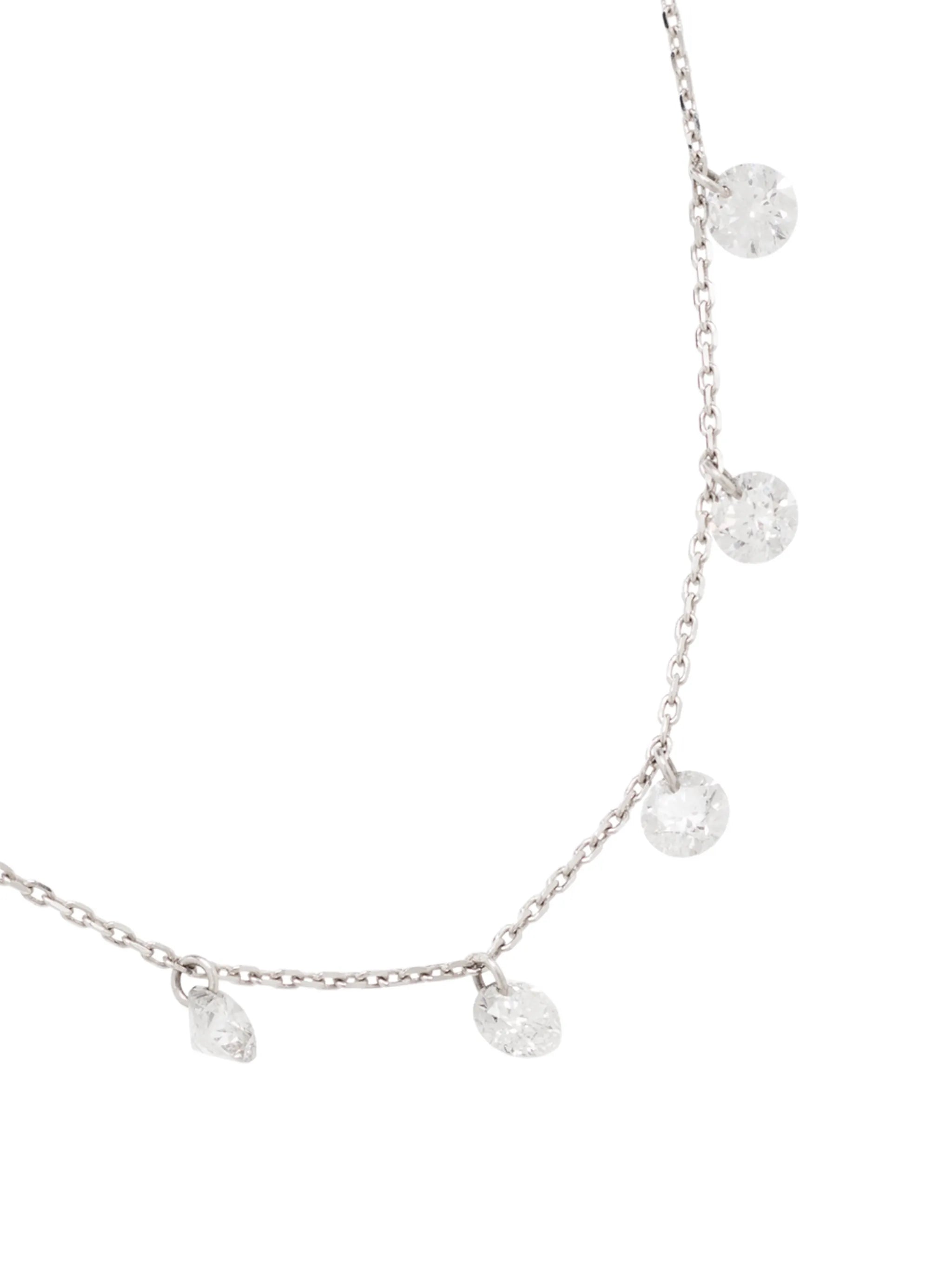 18kt white gold diamond necklace