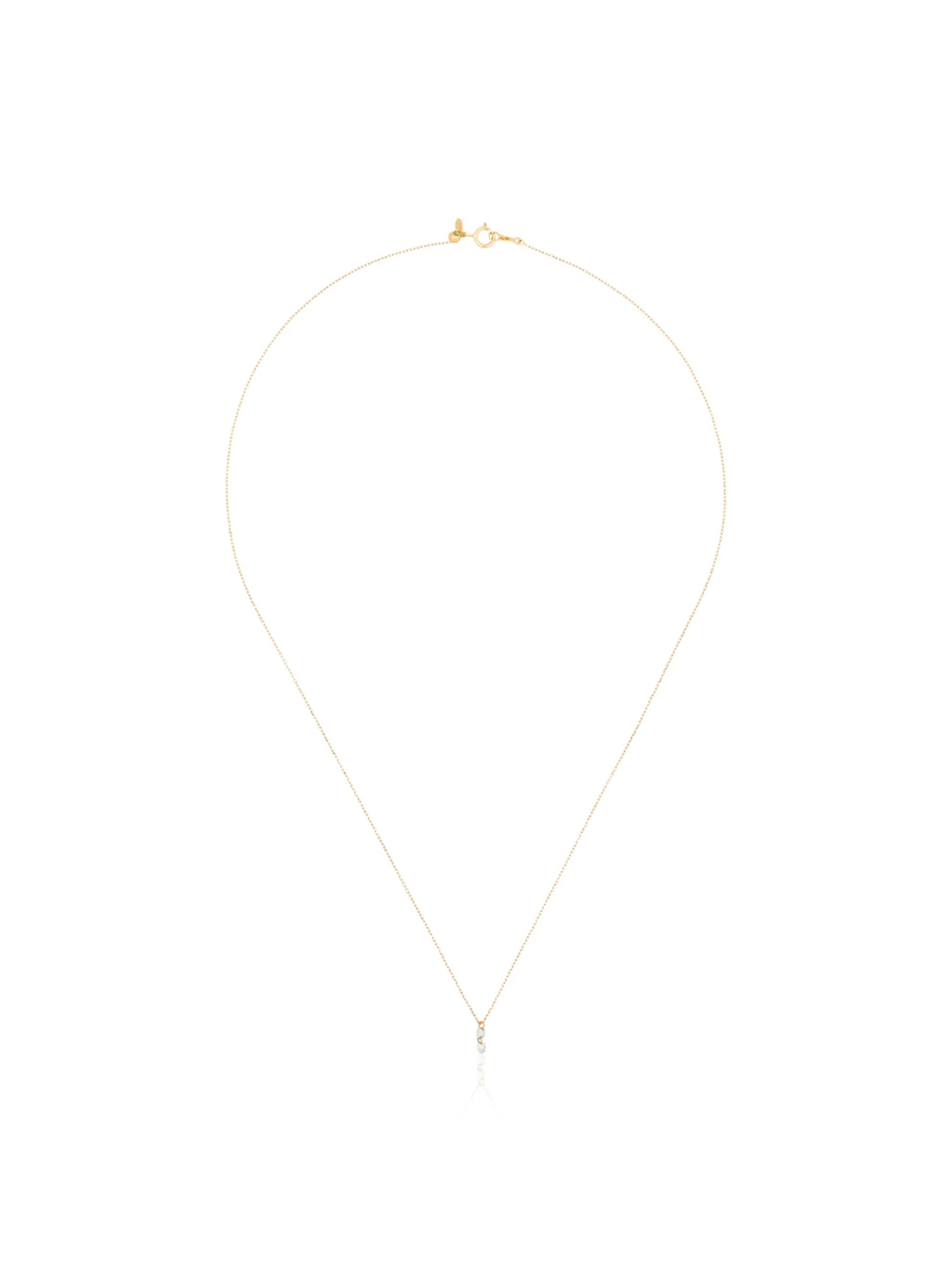 18kt yellow gold diamond drop necklace