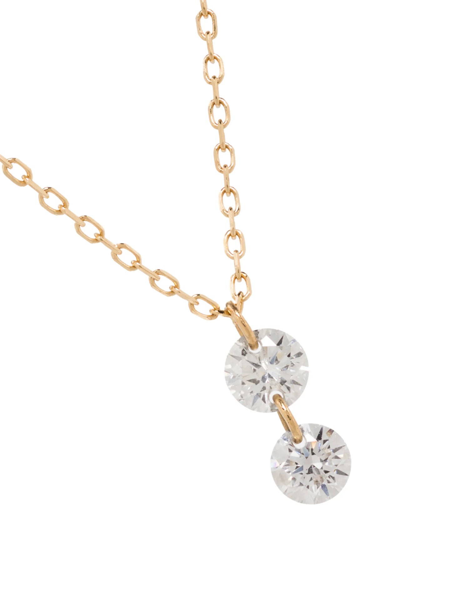 18kt yellow gold diamond drop necklace