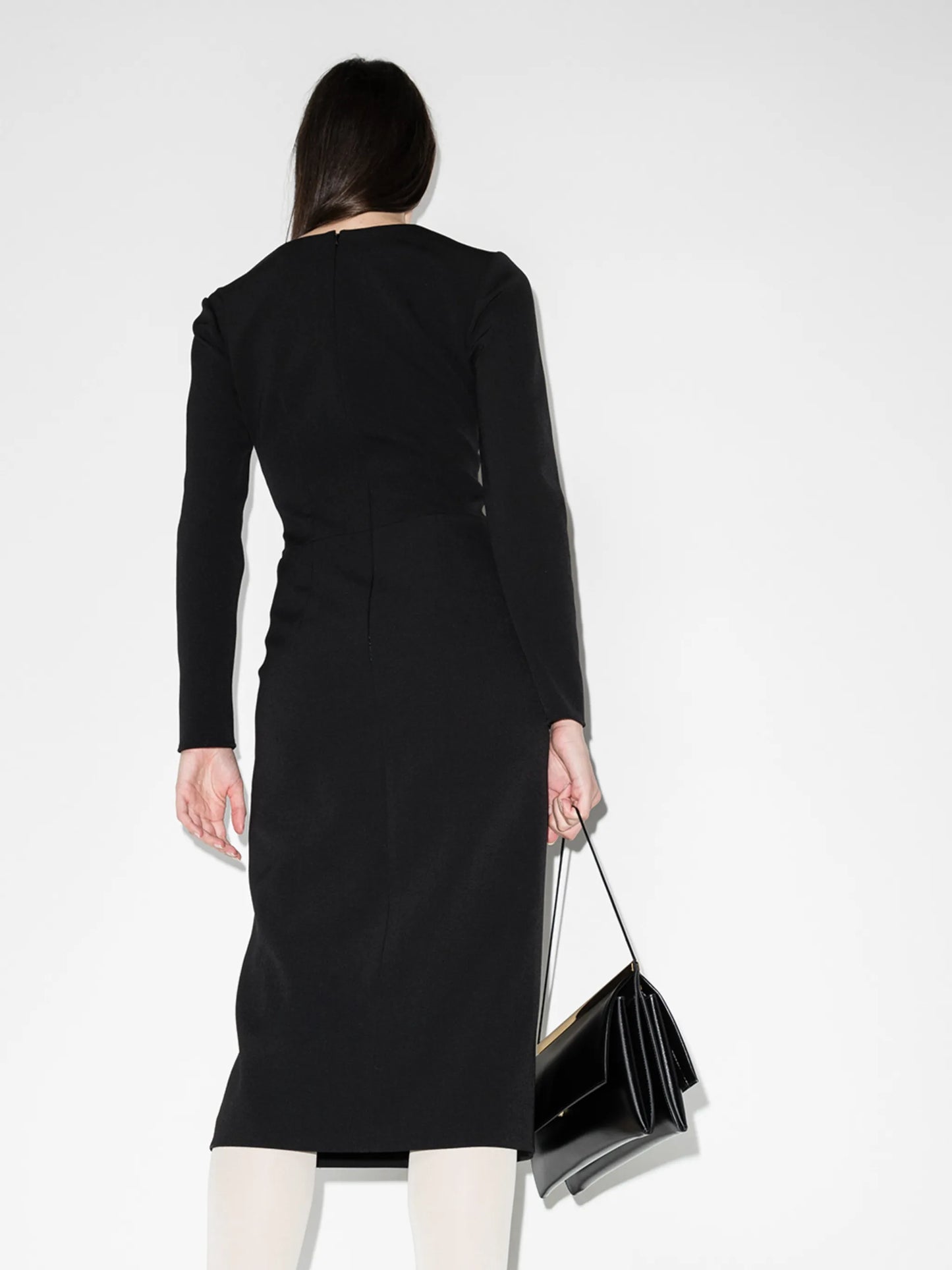 square-neck midi dress