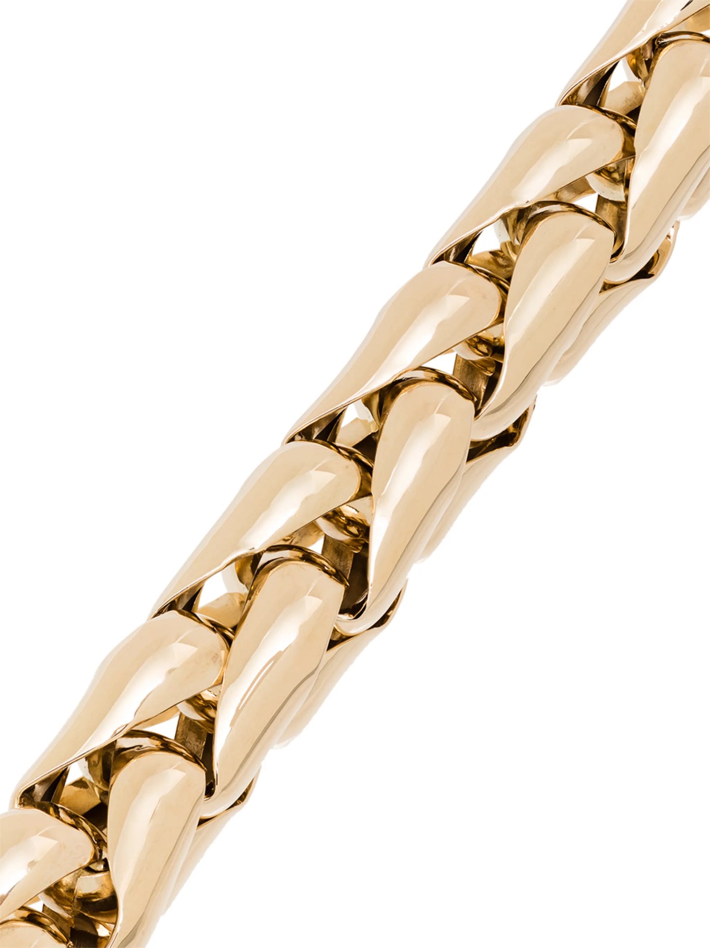 14kt yellow gold square link necklace