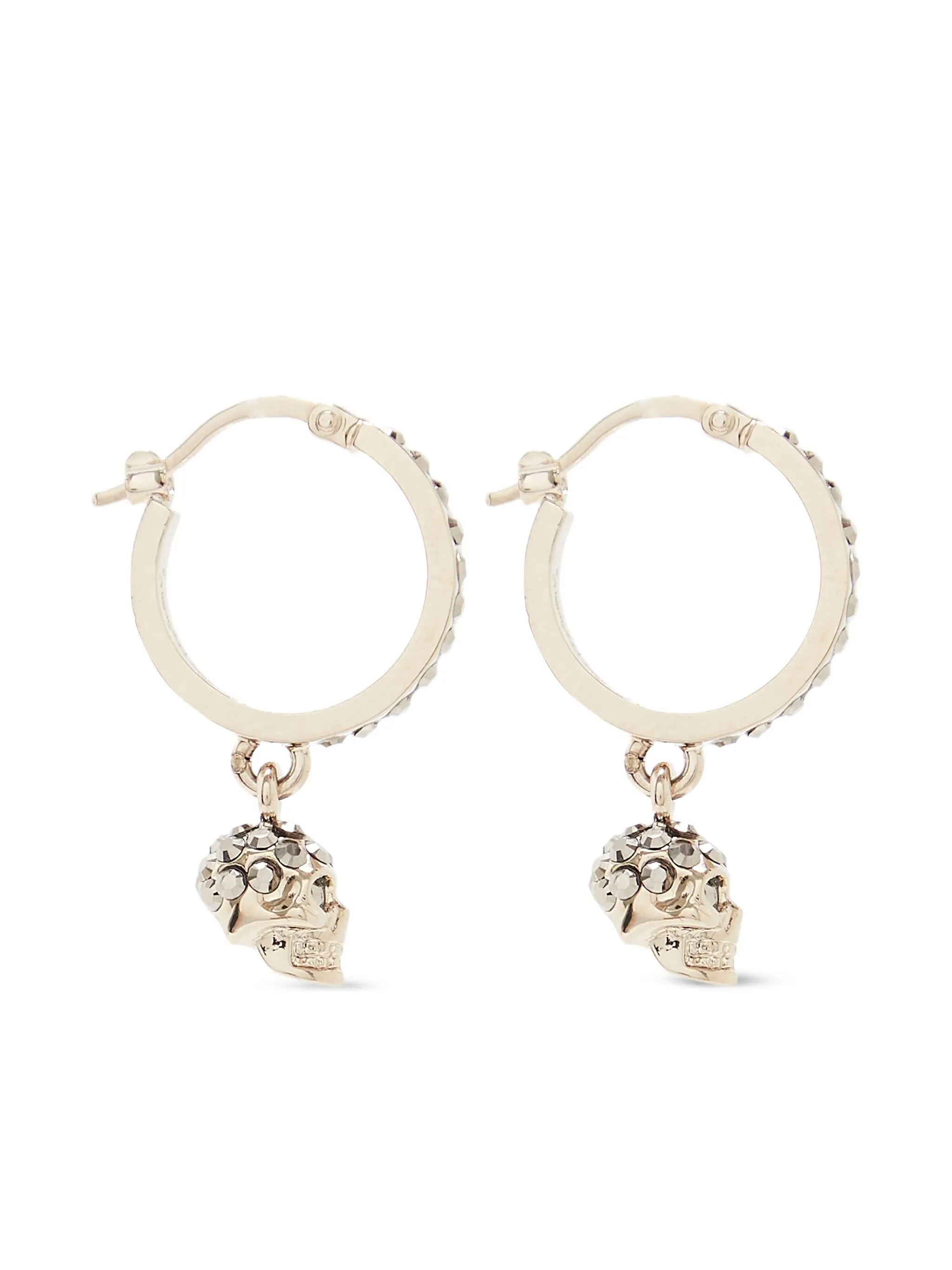 skull hoop earrings