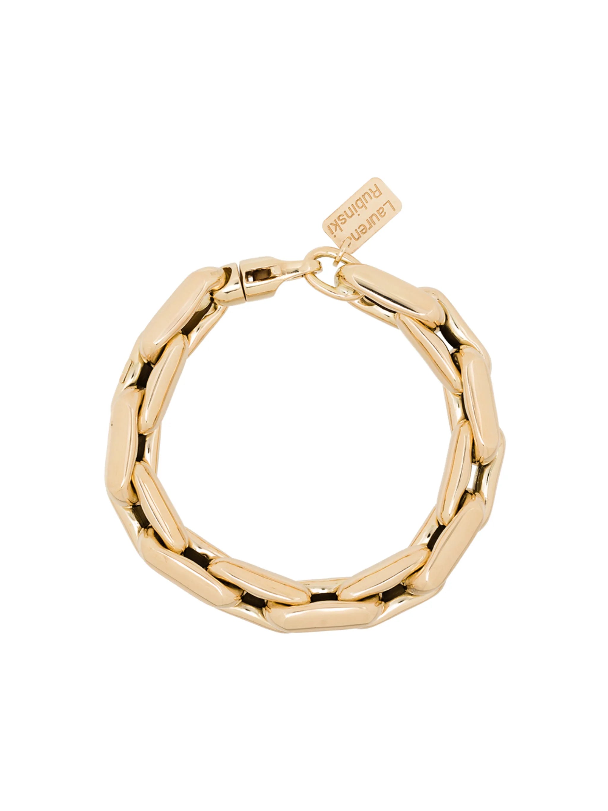 14kt yellow gold chain-link bracelet