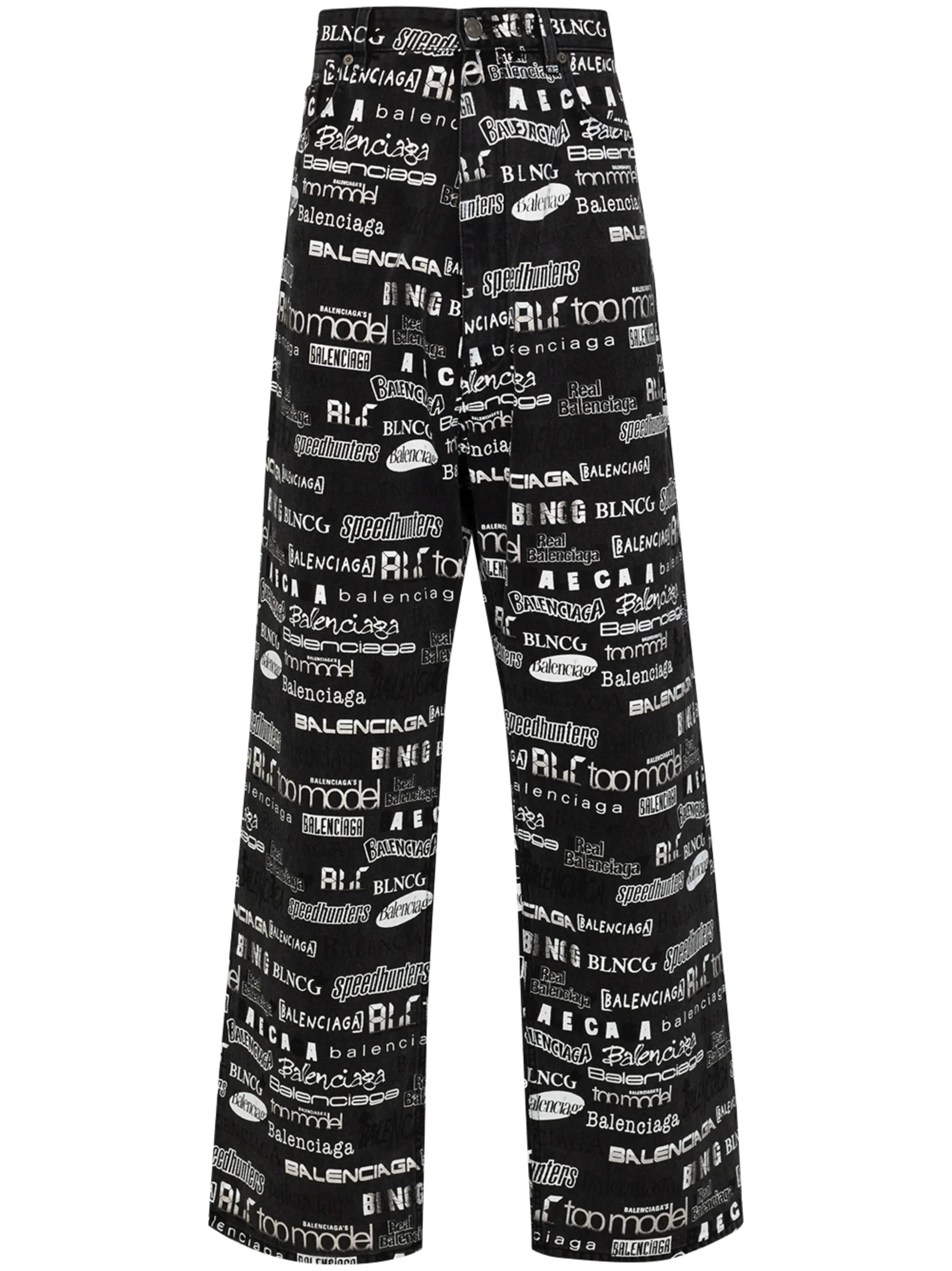 logo-print trousers