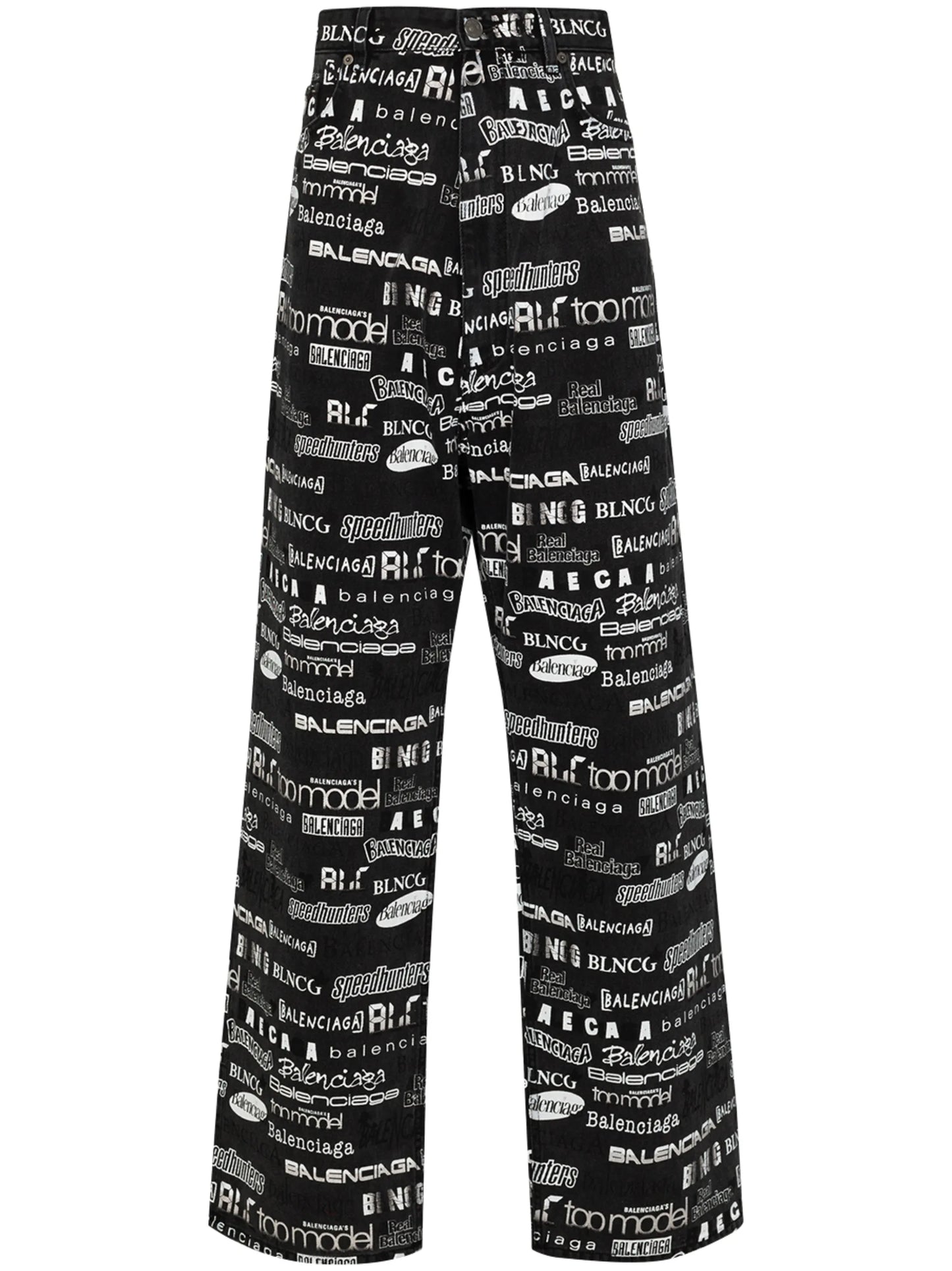 logo-print trousers