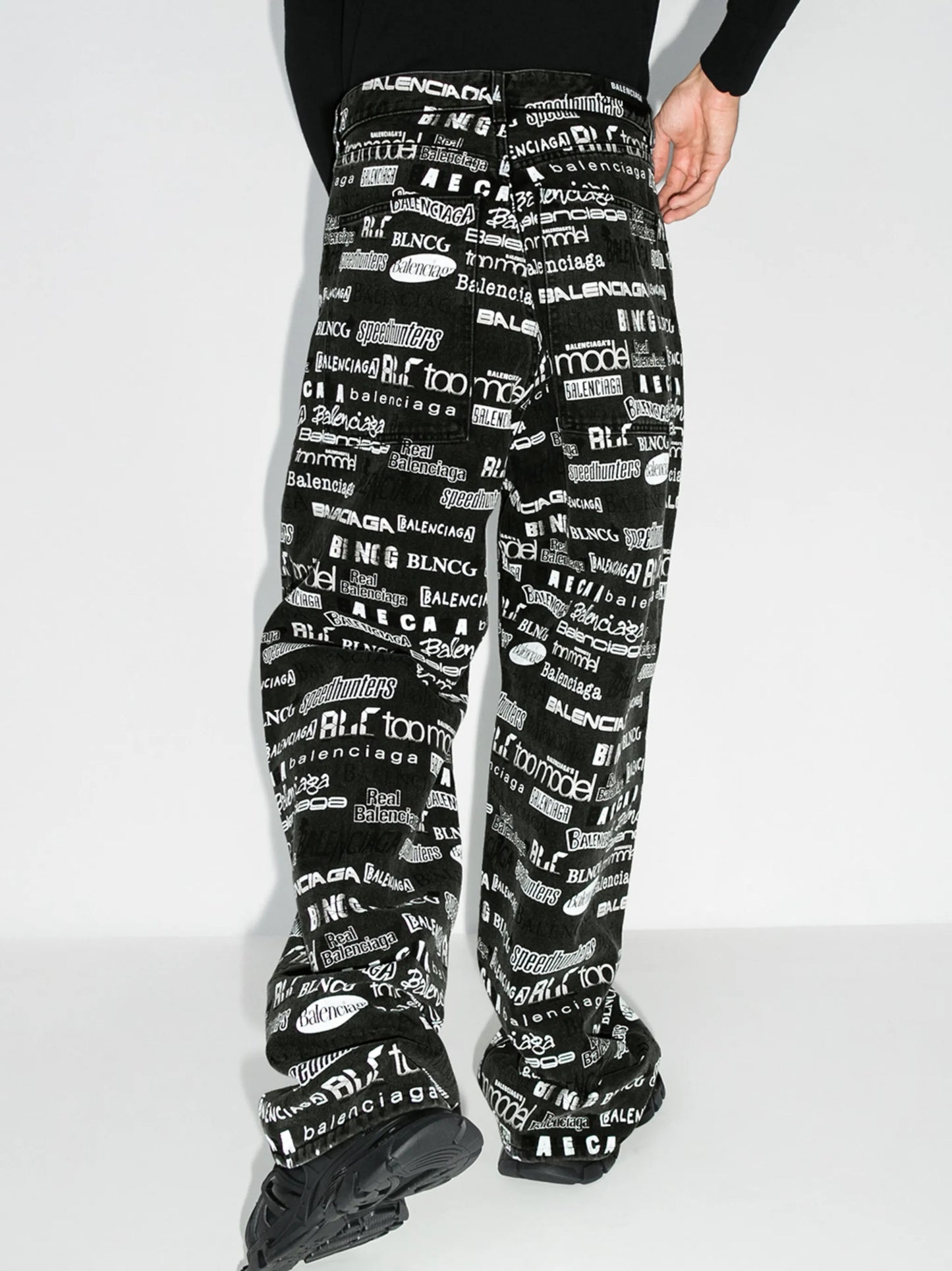 logo-print trousers