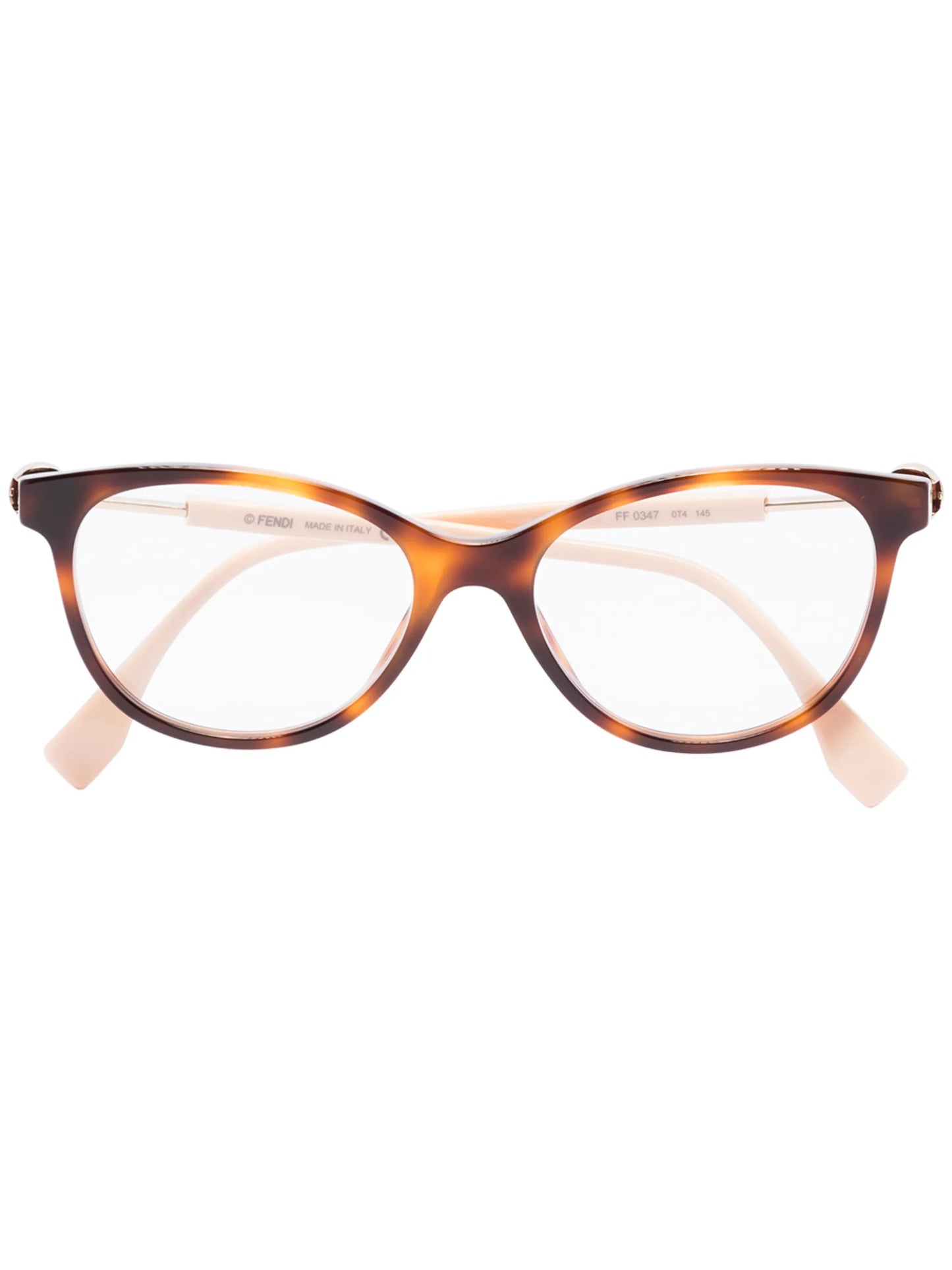 round-frame tortoiseshell-effect glasses