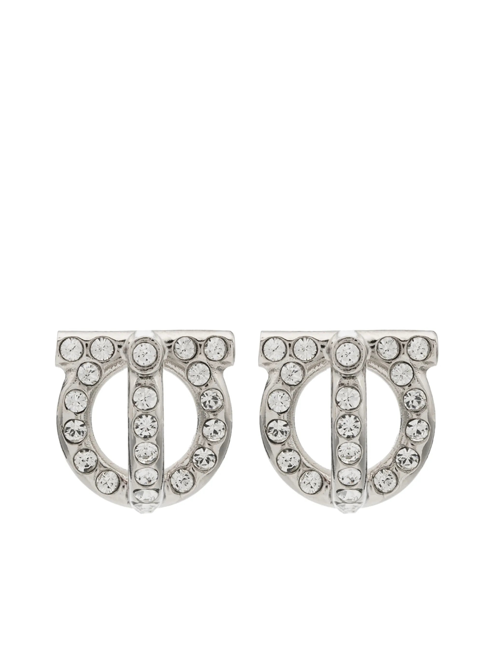 Gancini crystal-embellished earrings