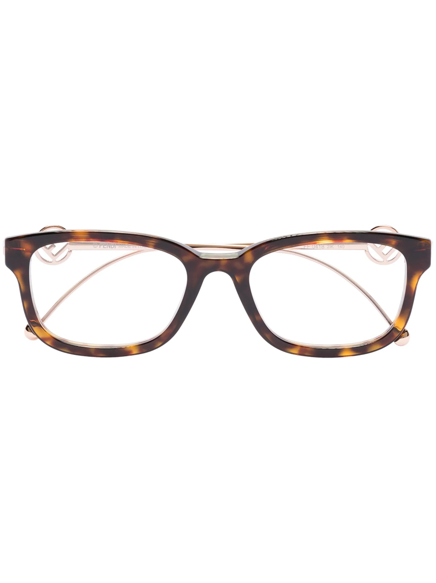 F is Fendi tortoiseshell-effect glasses