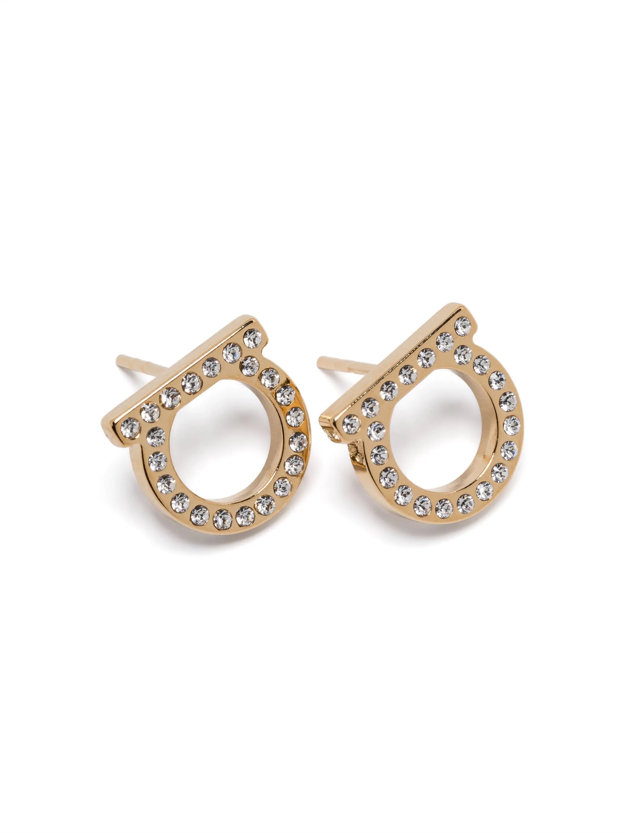 Gancini crystal-embellished earrings