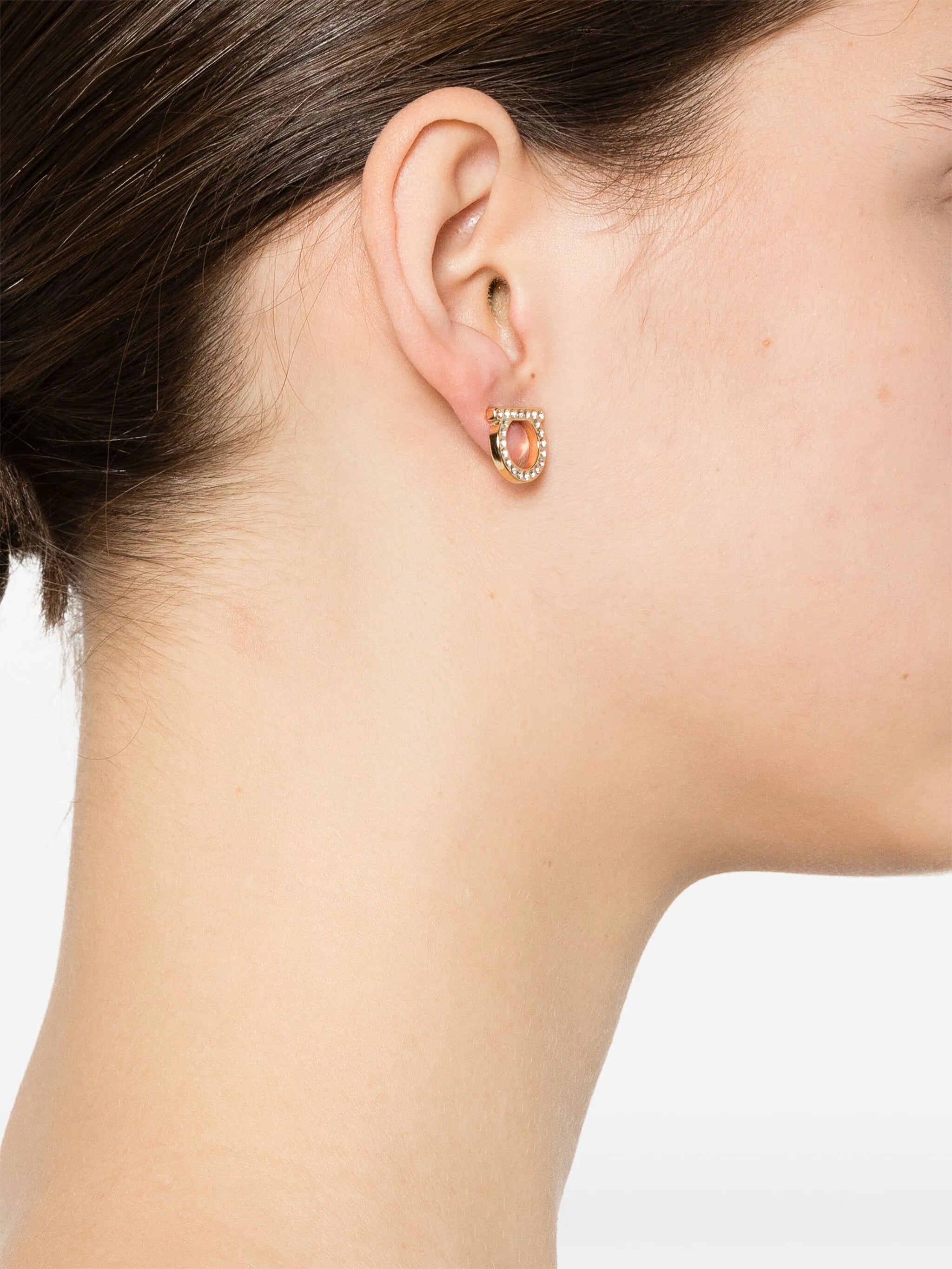 Gancini crystal-embellished earrings