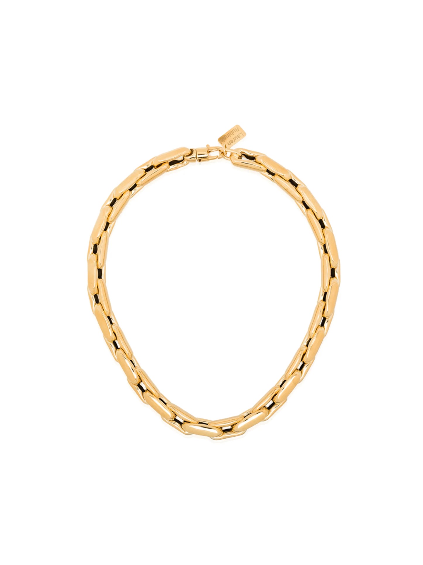 14kt yellow gold medium square link chain necklace