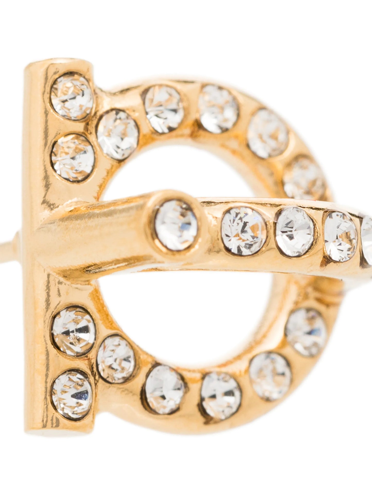 Gancini gold-tone crystal earrings