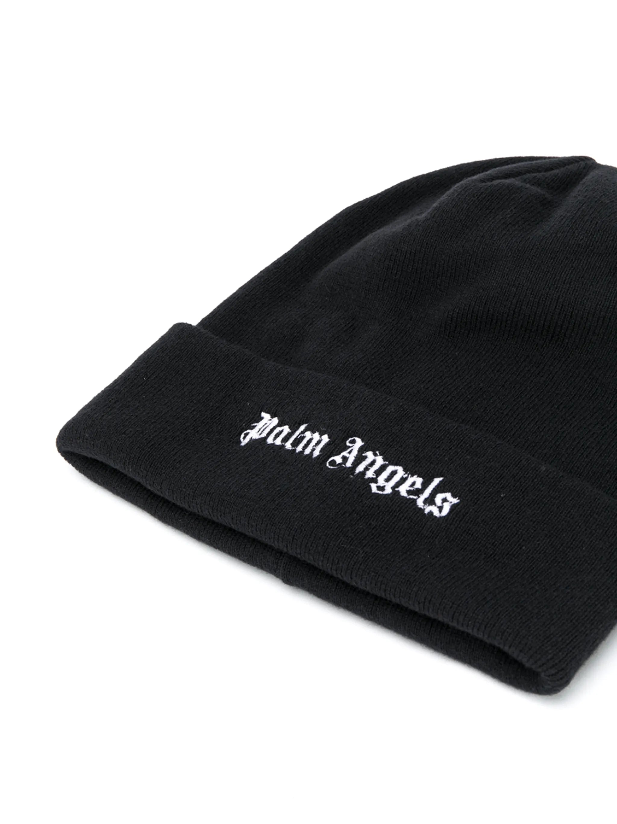 logo-embroidered wool beanie