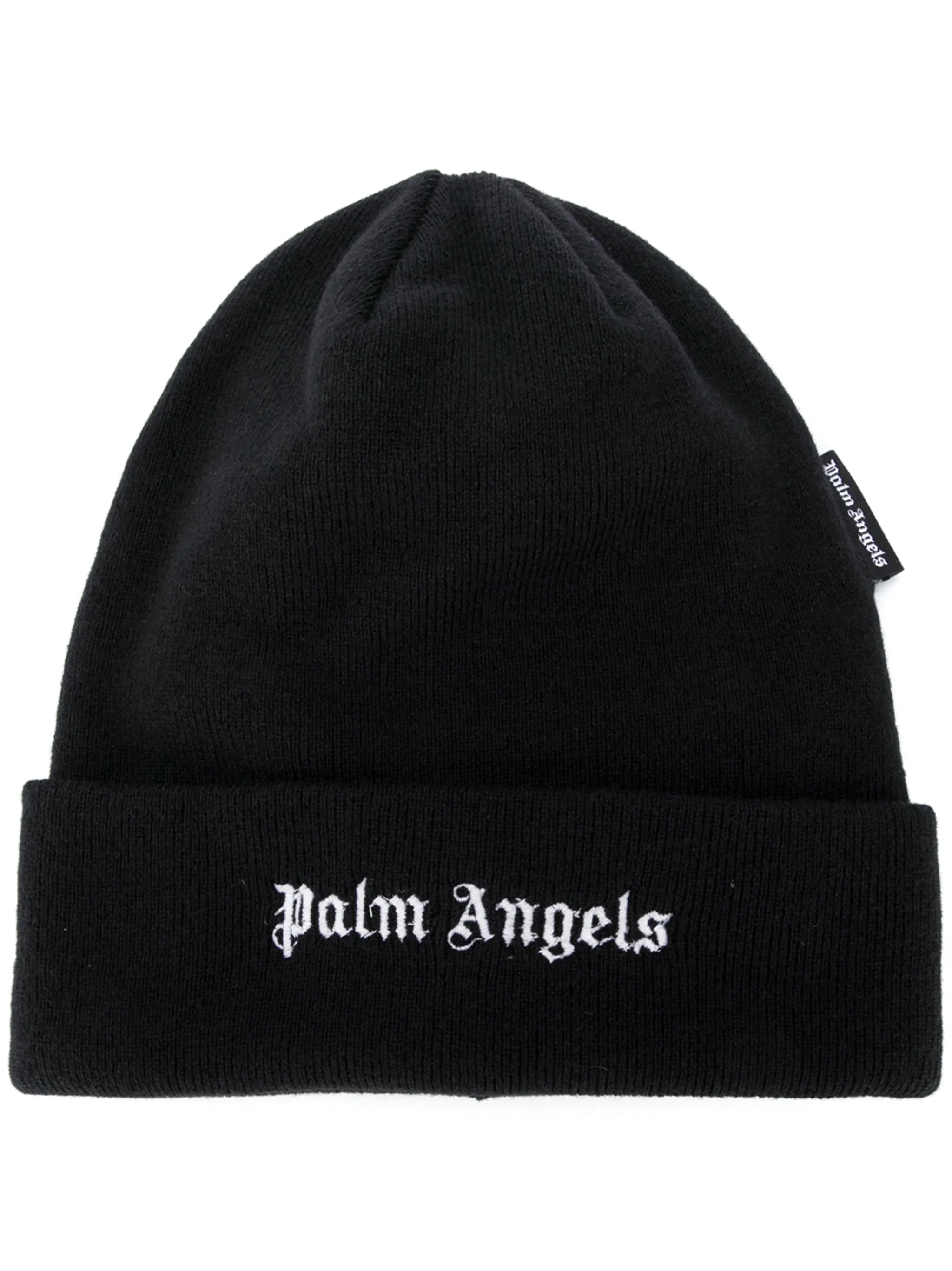 logo-embroidered wool beanie