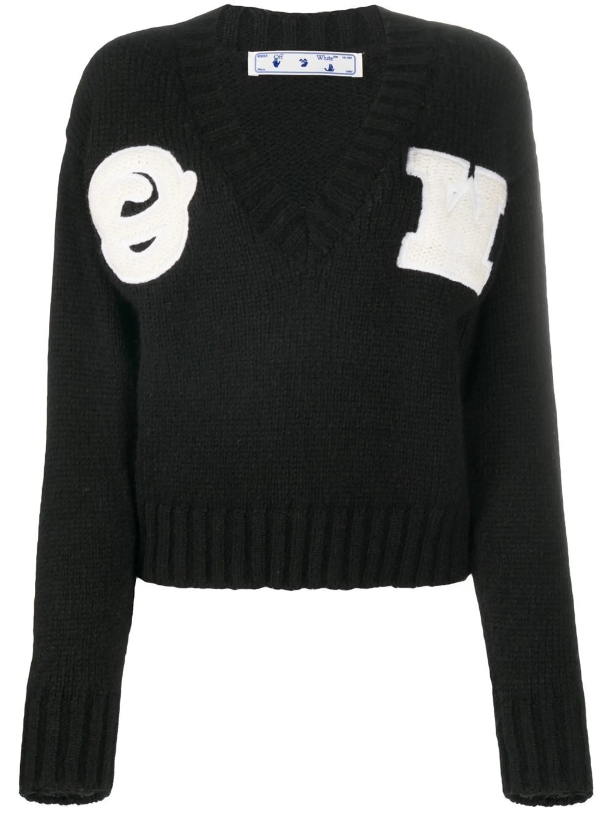 appliqued alpaca and wool-blend jumper