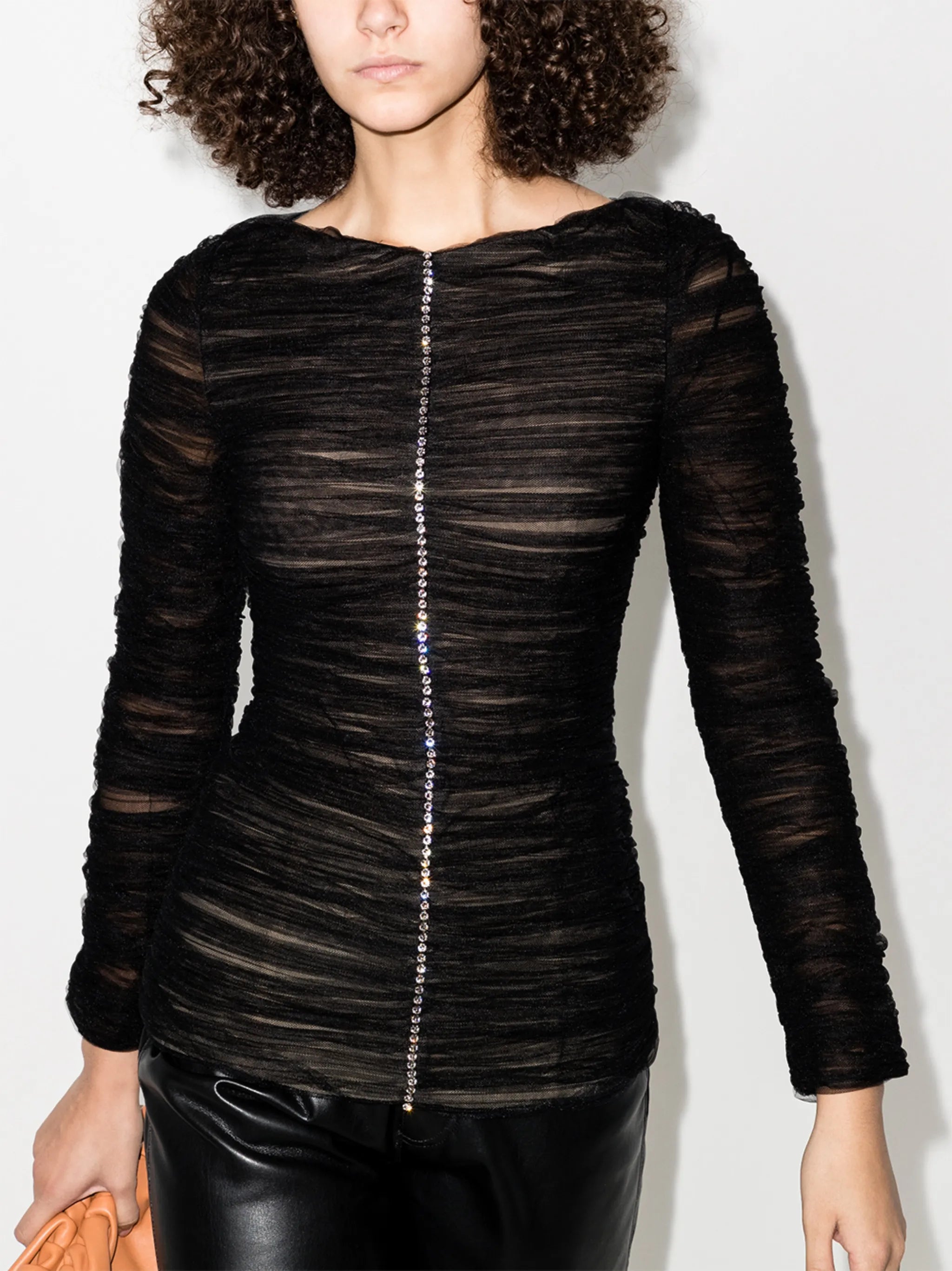 Vienna crystal-embellished top