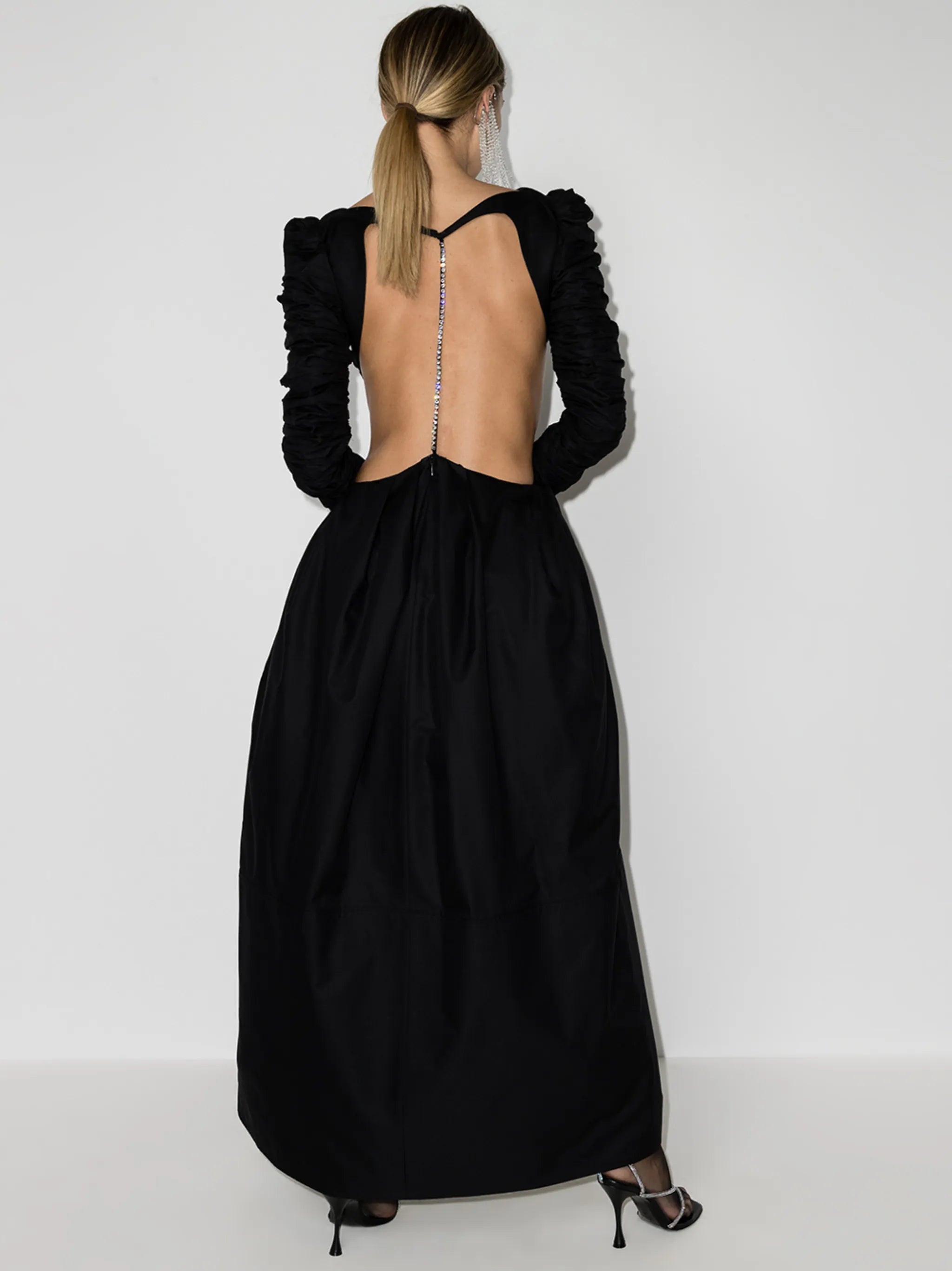 Rosaline embellished open-back dress