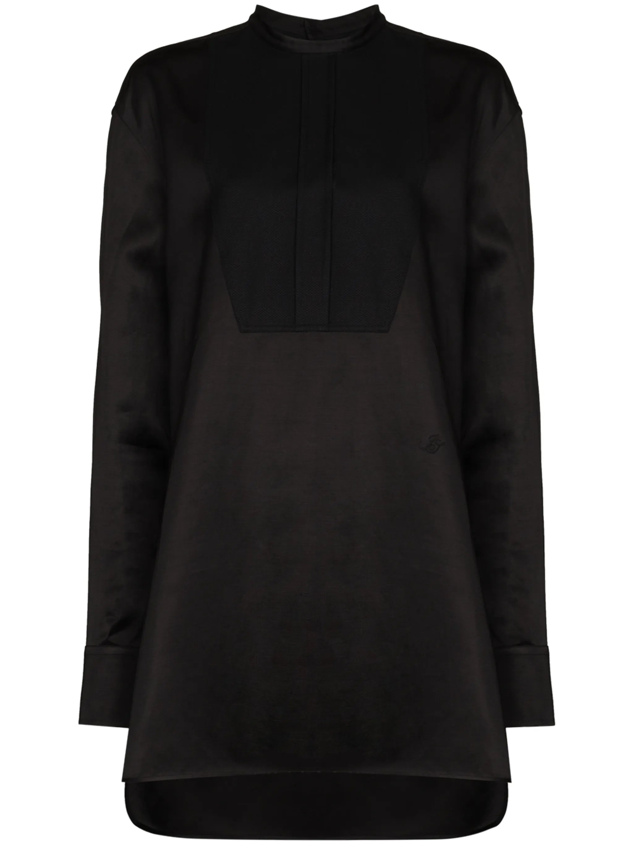 long-sleeve boxy blouse