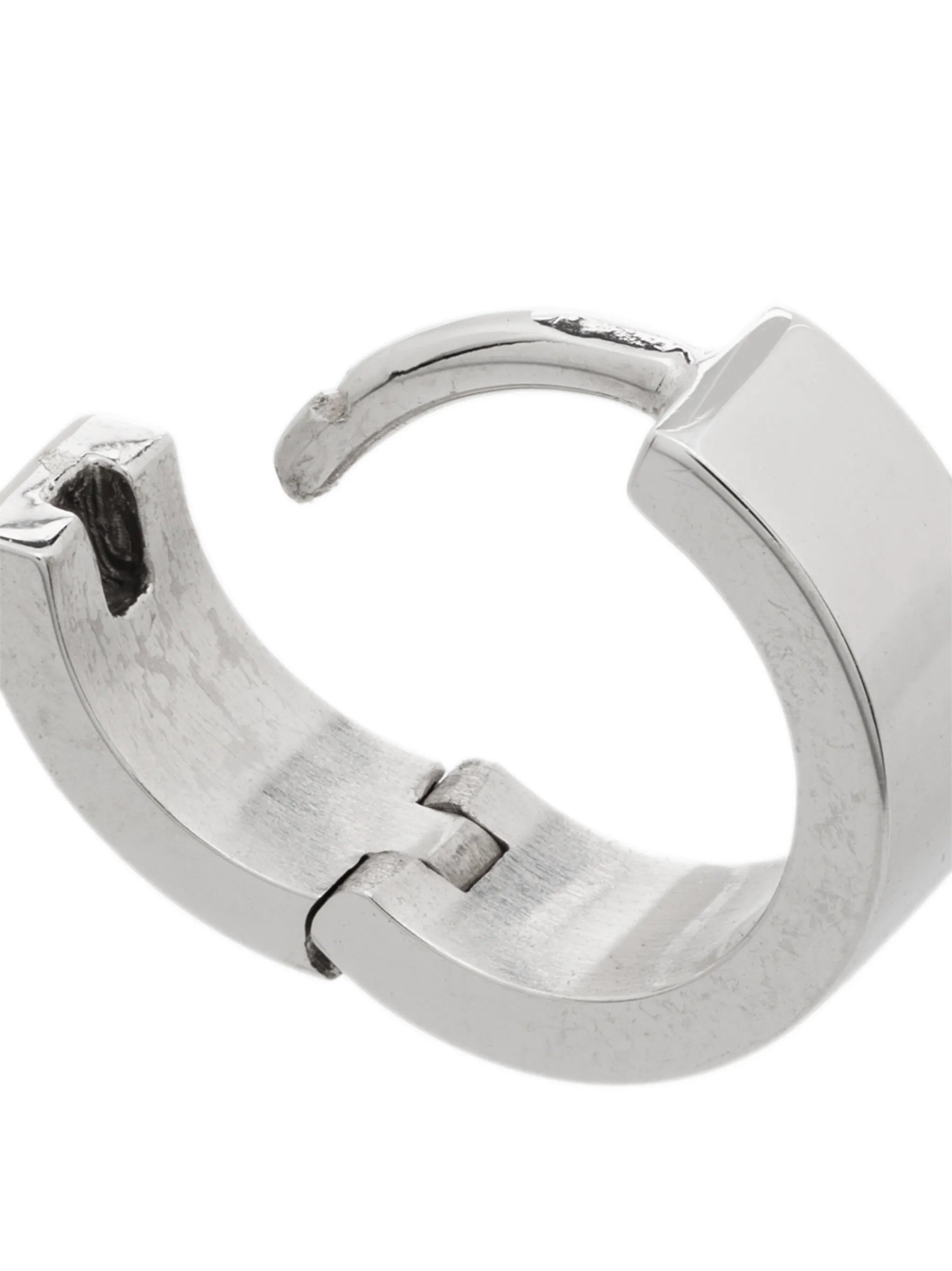 18kt white gold La 1.2g hoop earring