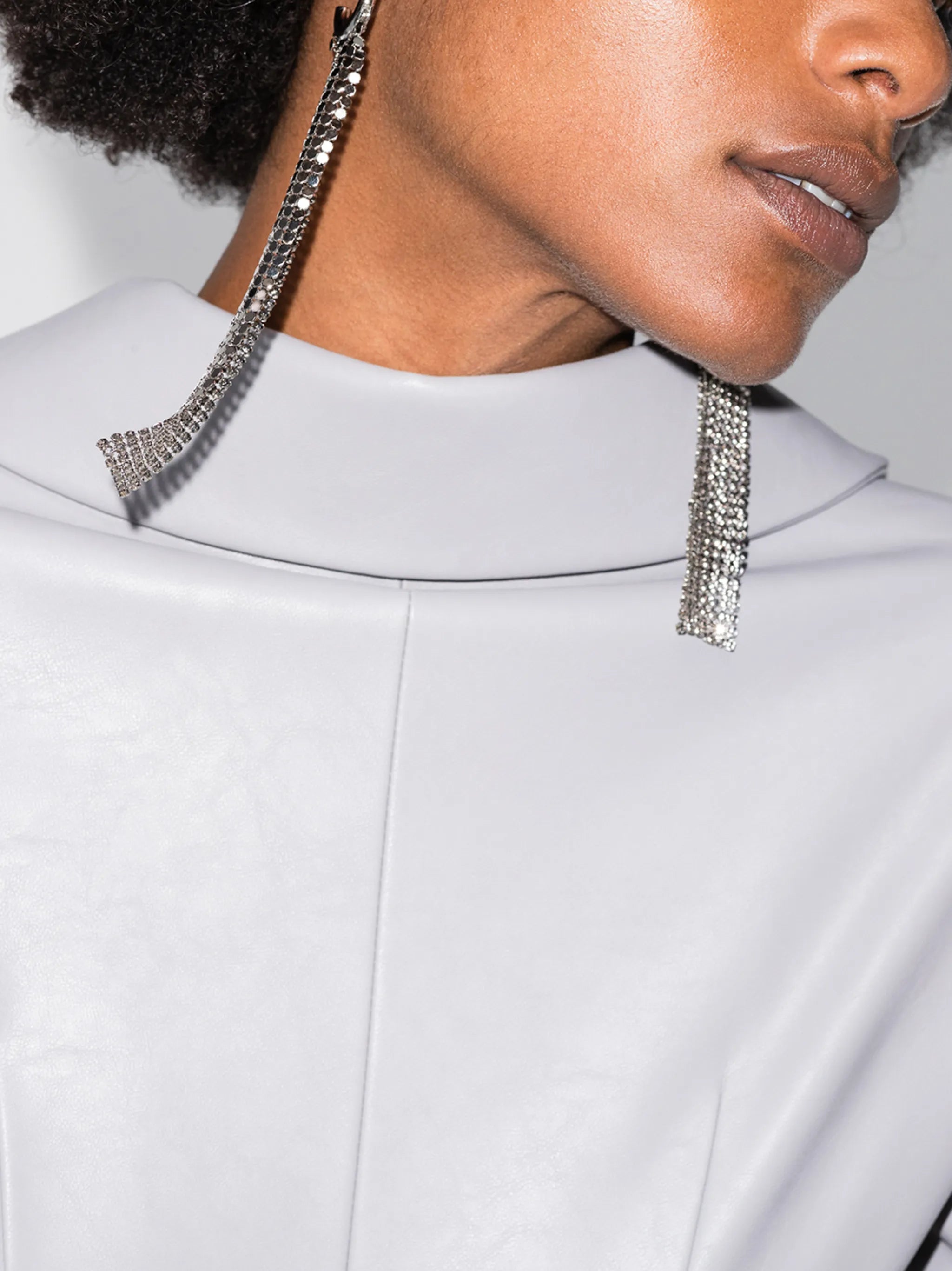 chainmail-drop hoop earrings