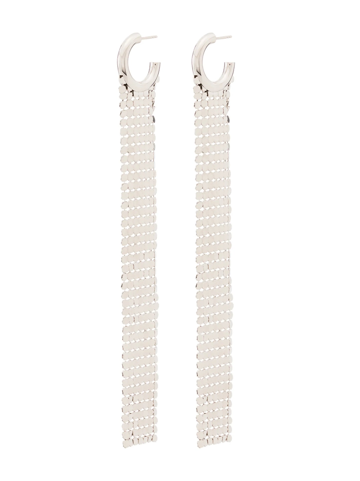 chainmail-drop hoop earrings