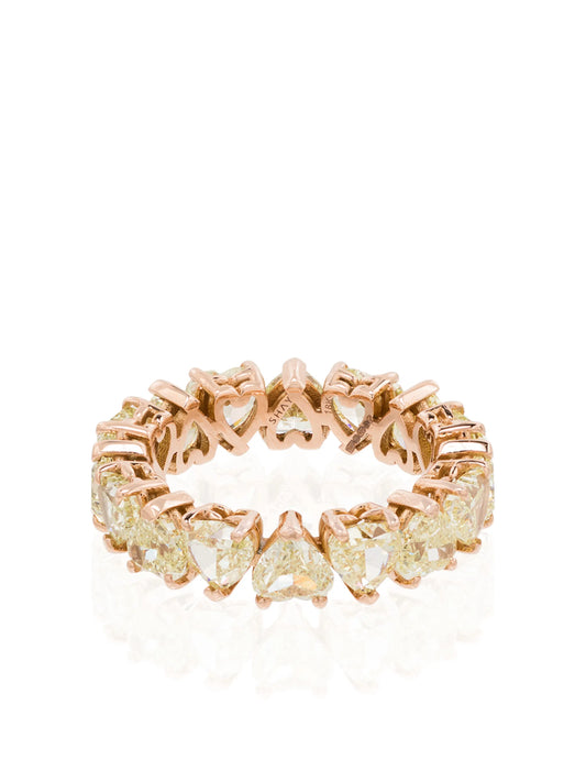 18kt rose gold heart-shaped diamond ring
