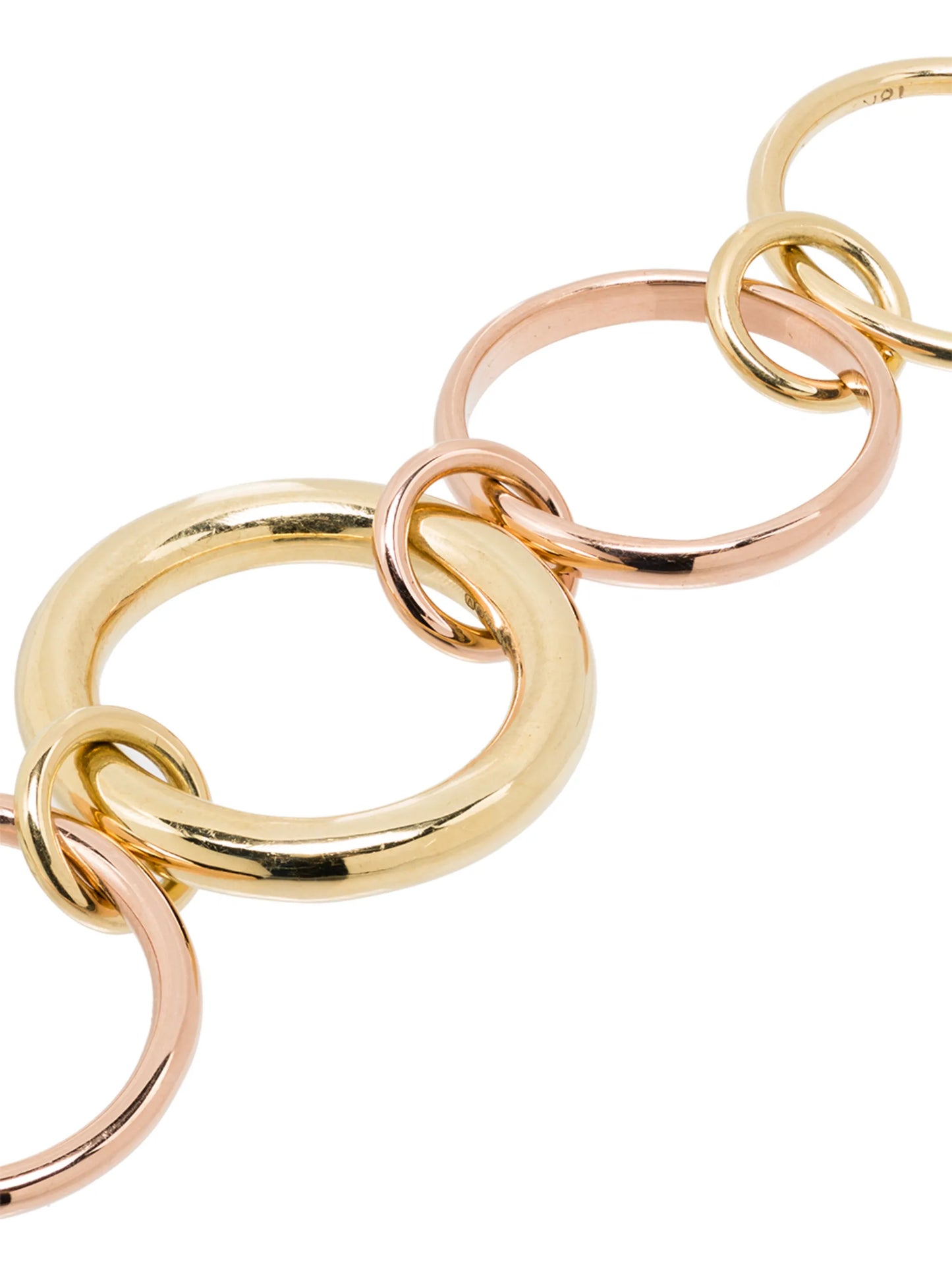 Rain 18kt yellow and rose gold linked ring