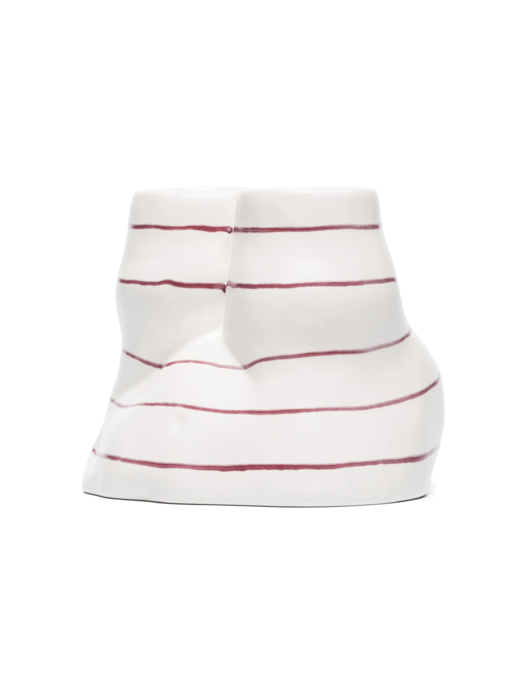 Double L'Egg striped tealight holder