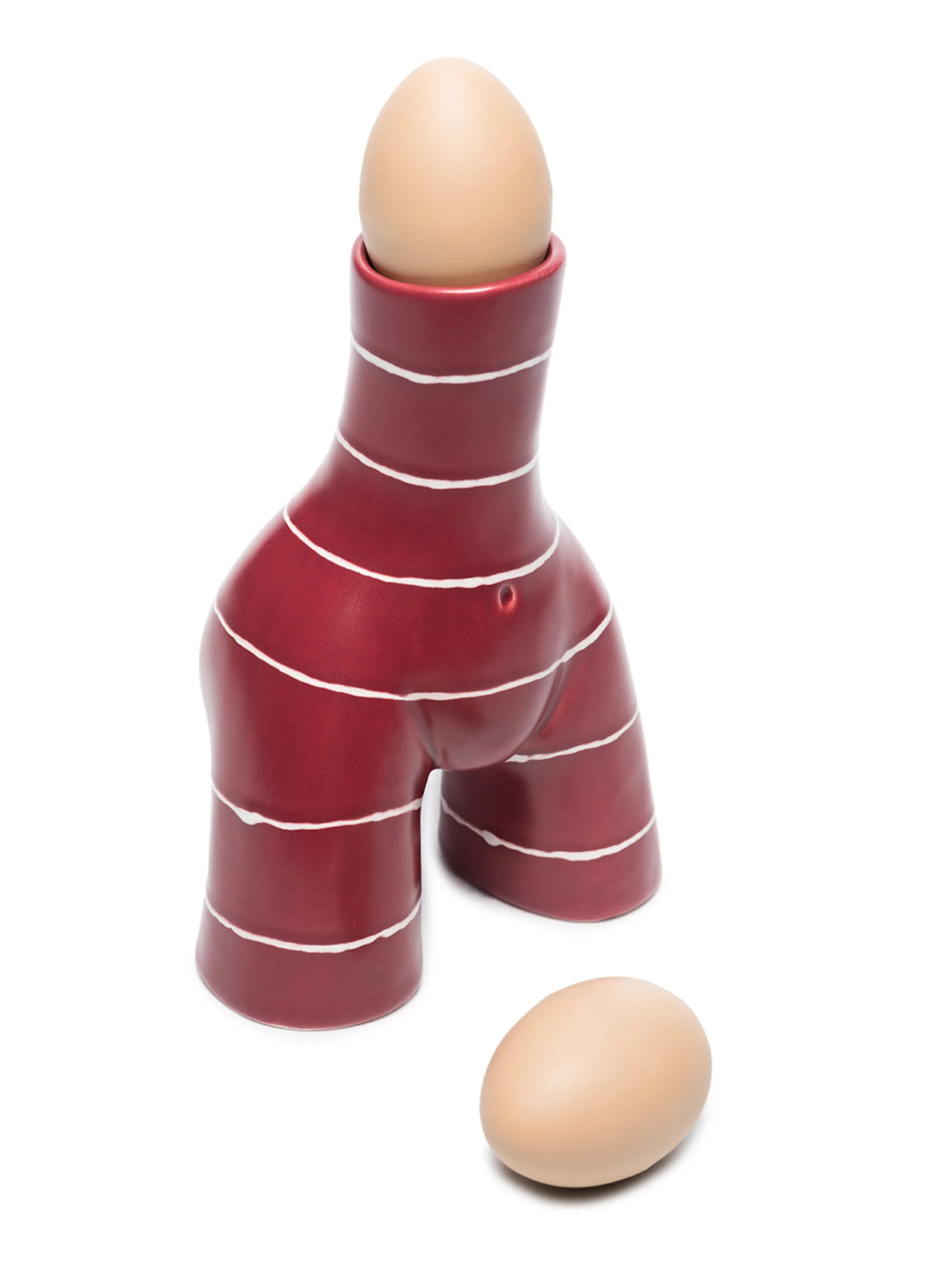stripe-pattern egg cup holder