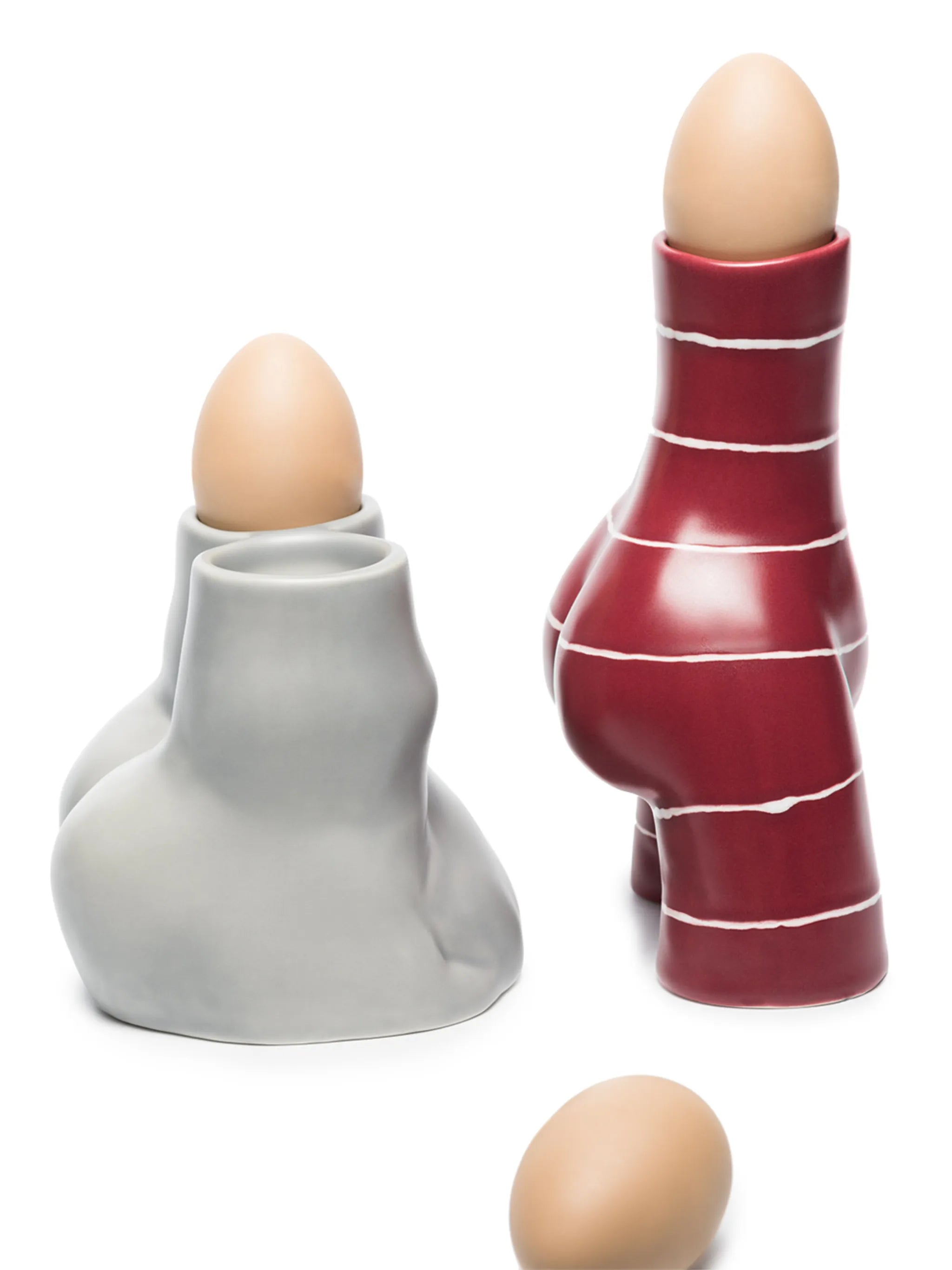 stripe-pattern egg cup holder