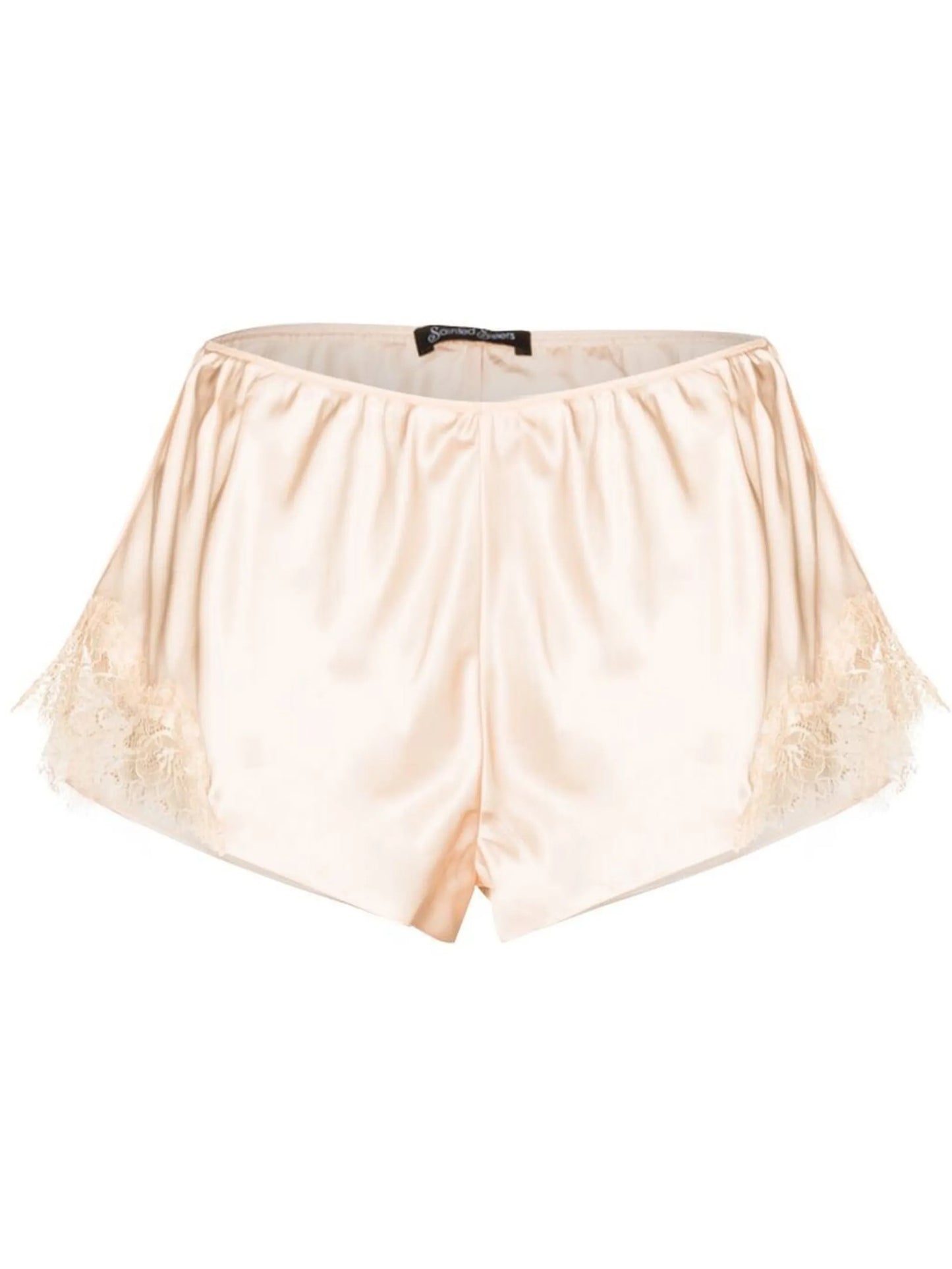 Scarlett lace-trim silk shorts