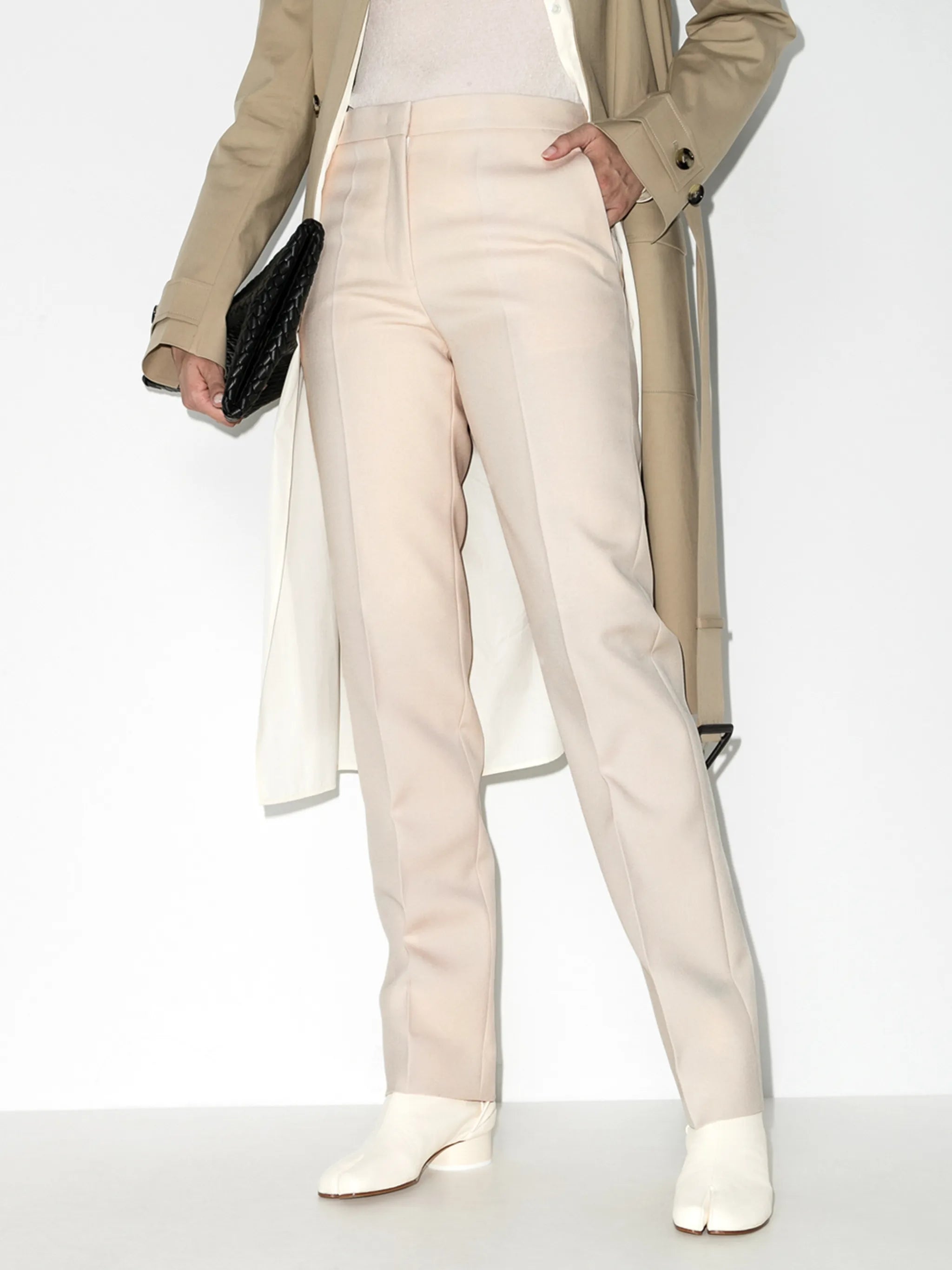 tailored straight leg trousers
