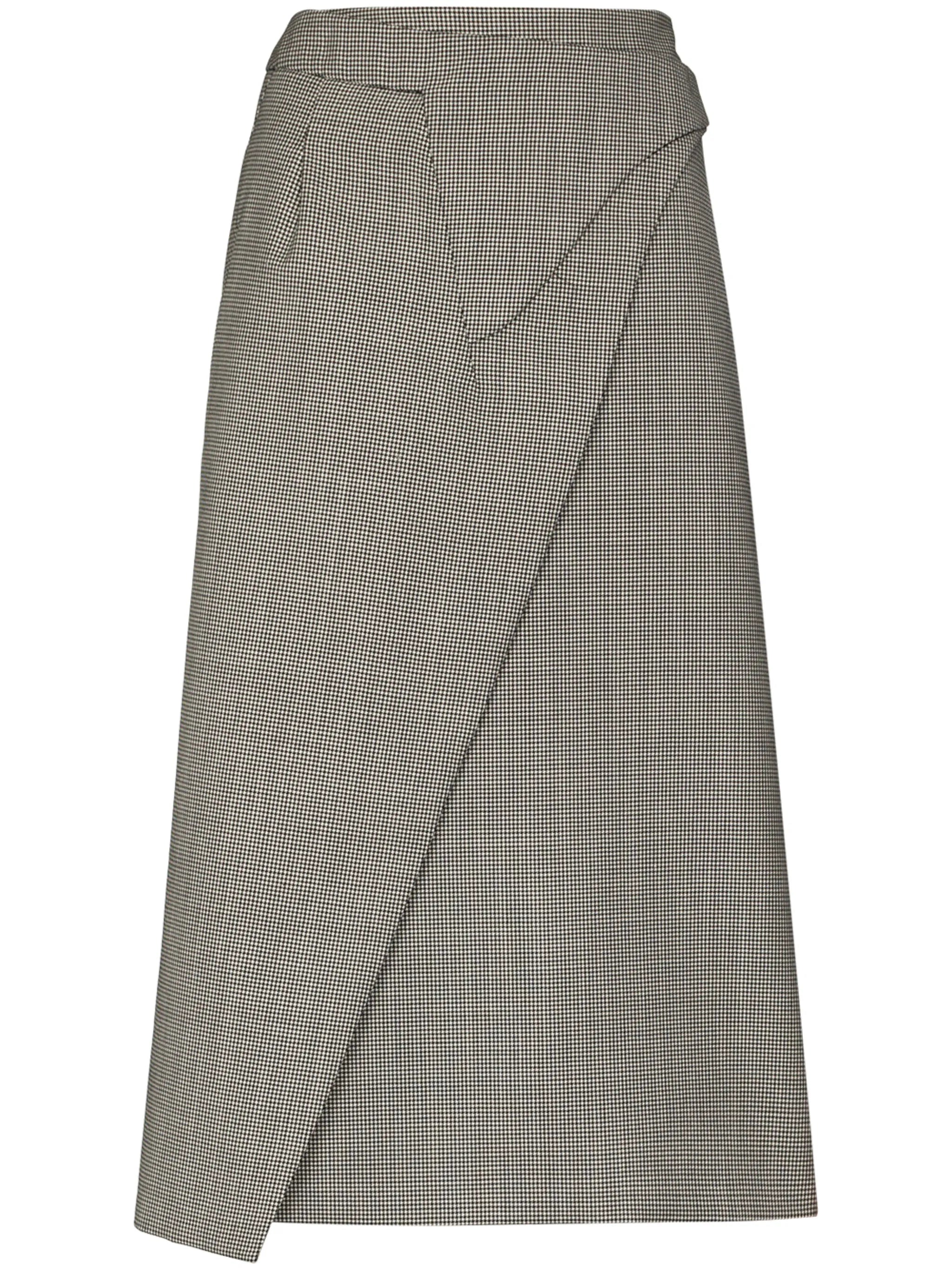 x Browns 50 checked wrap midi skirt