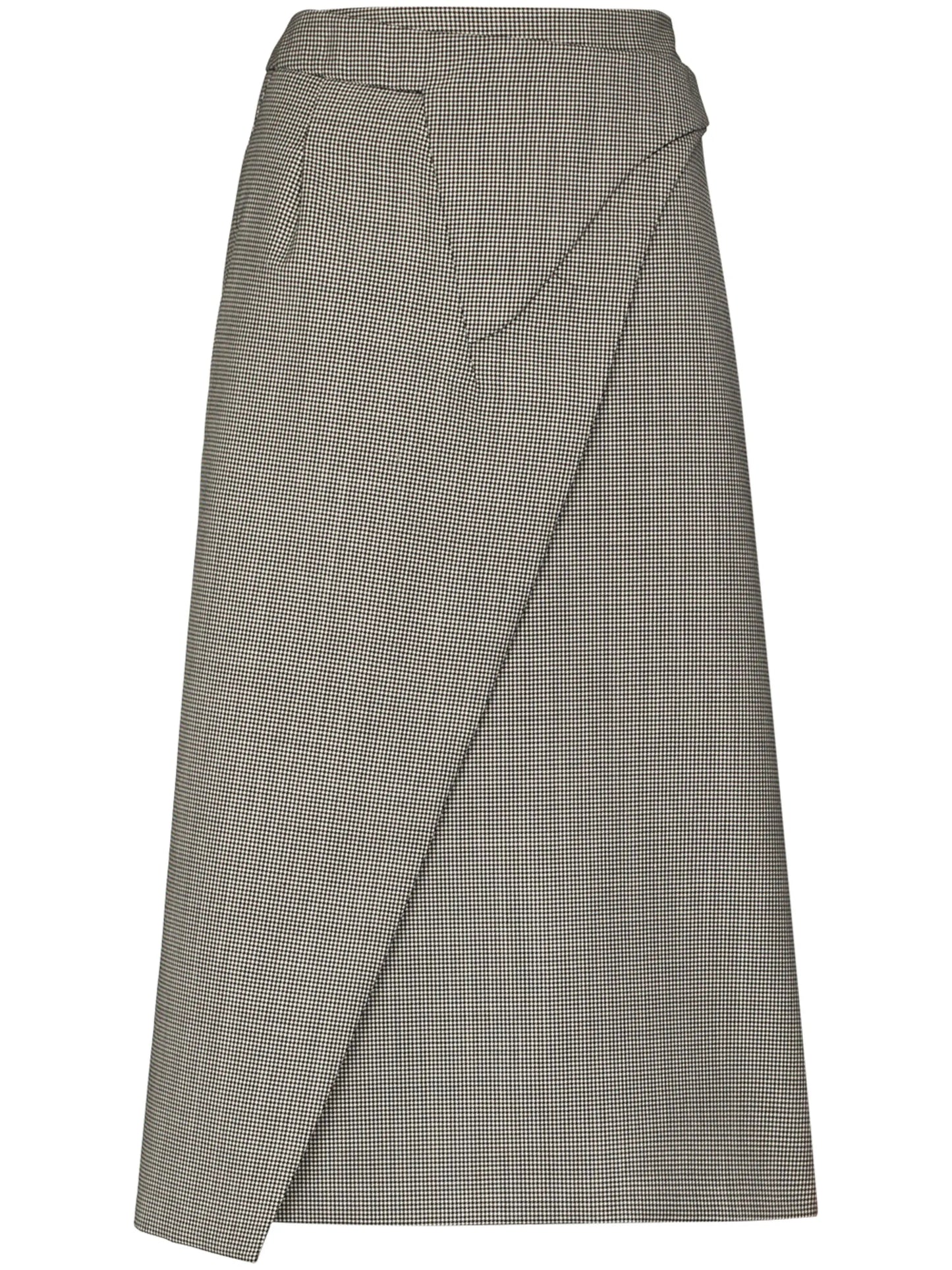 x Browns 50 checked wrap midi skirt