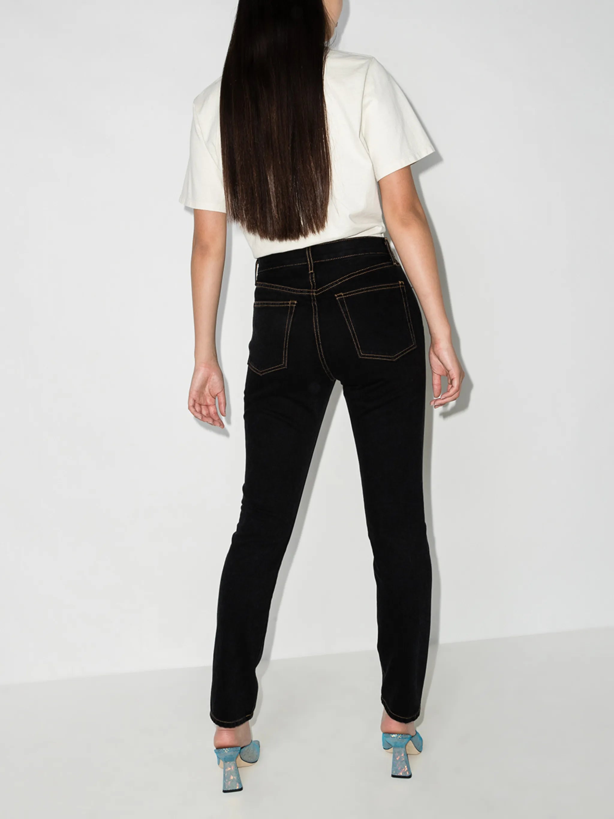 mid-rise skinny jeans