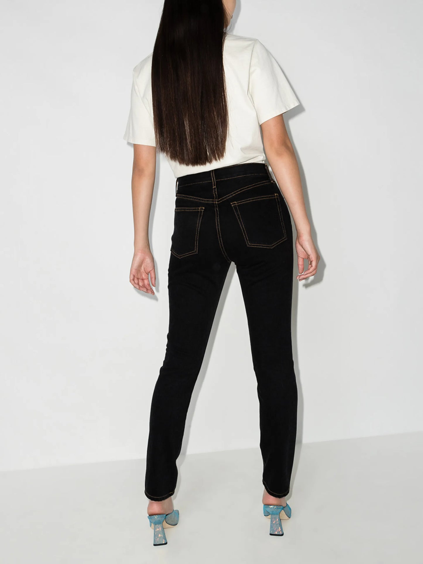 mid-rise skinny jeans