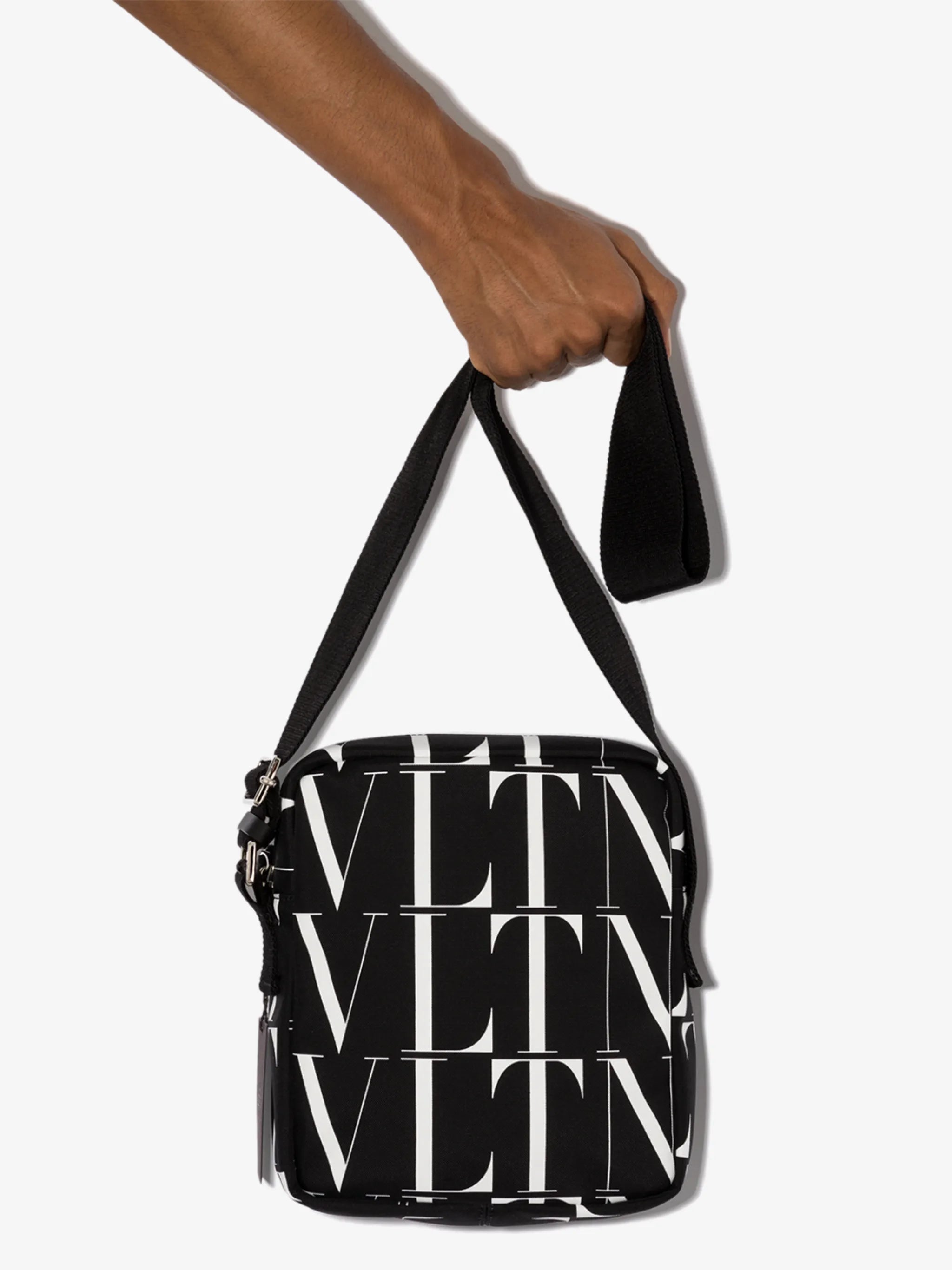 VLTN logo-print camera bag