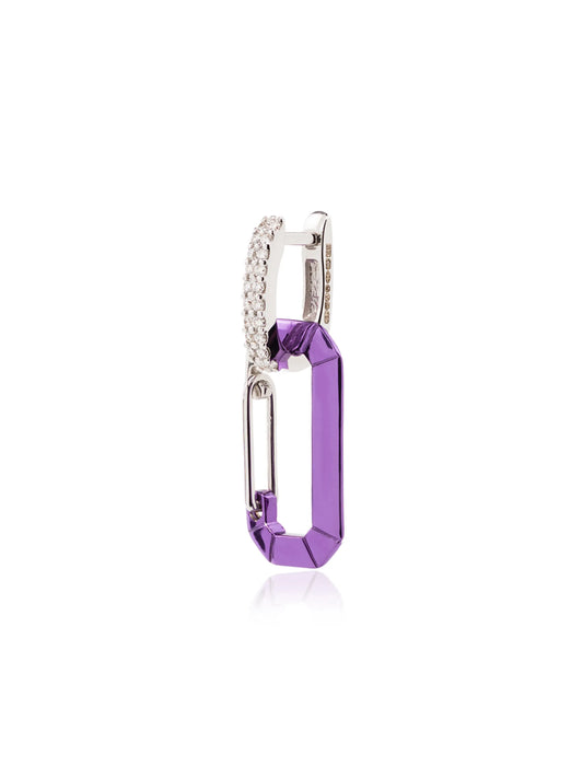 18kt white gold Chiara diamond-embellished earring
