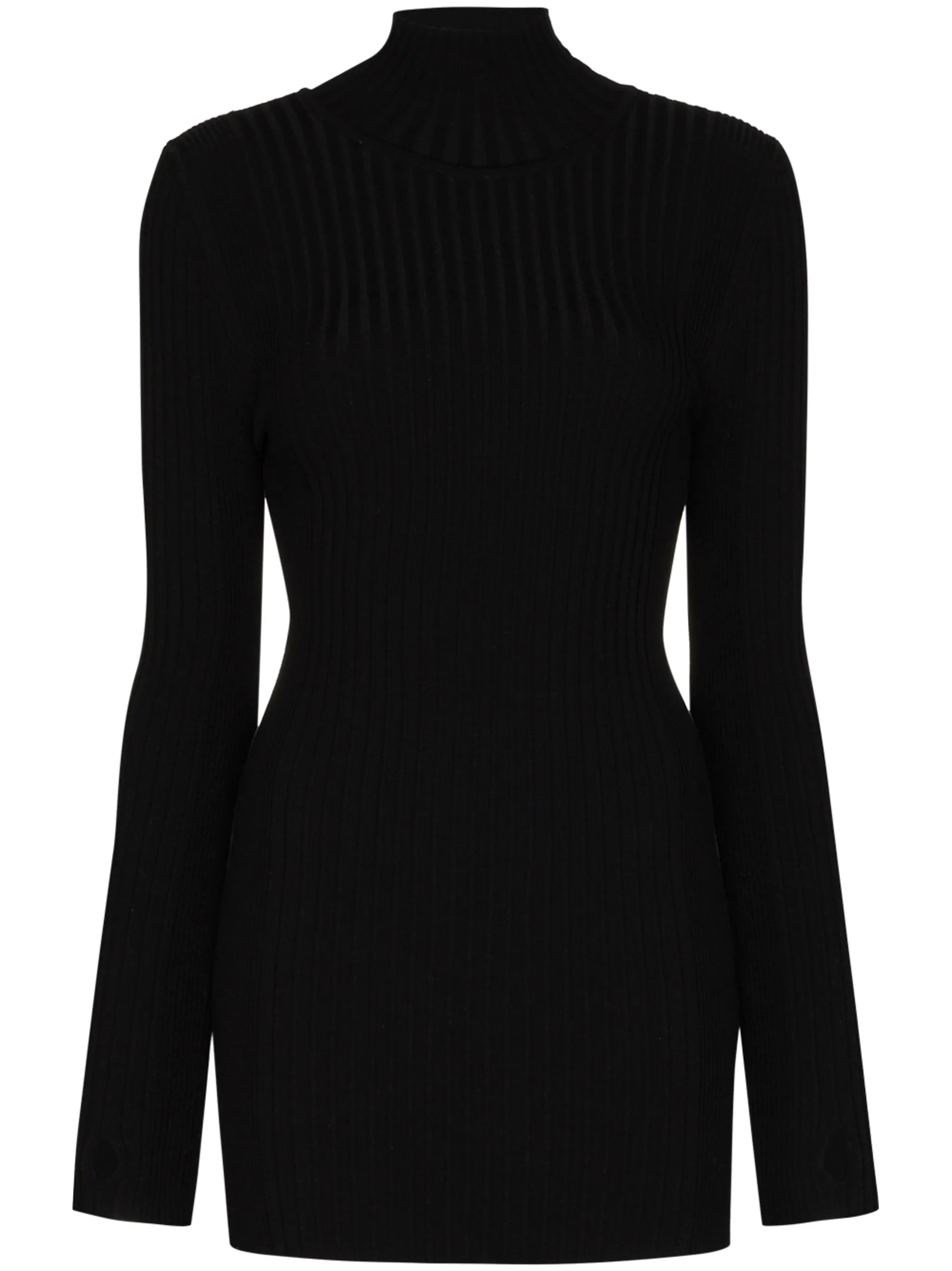 ribbed roll-neck jumper