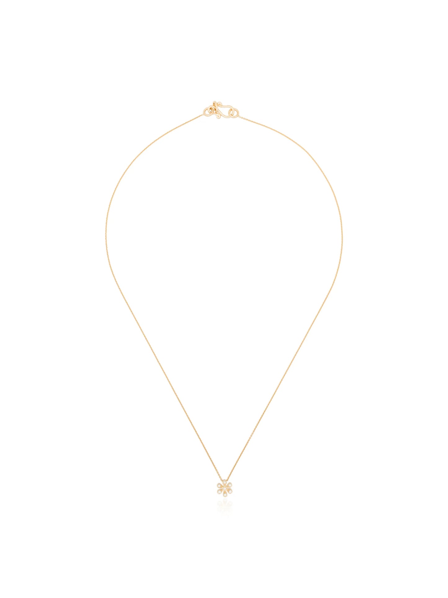 18kt yellow gold Fiore diamond necklace