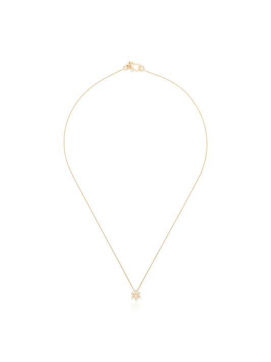 18kt yellow gold Fiore diamond necklace