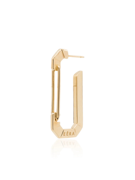 18kt yellow gold single hoop earring