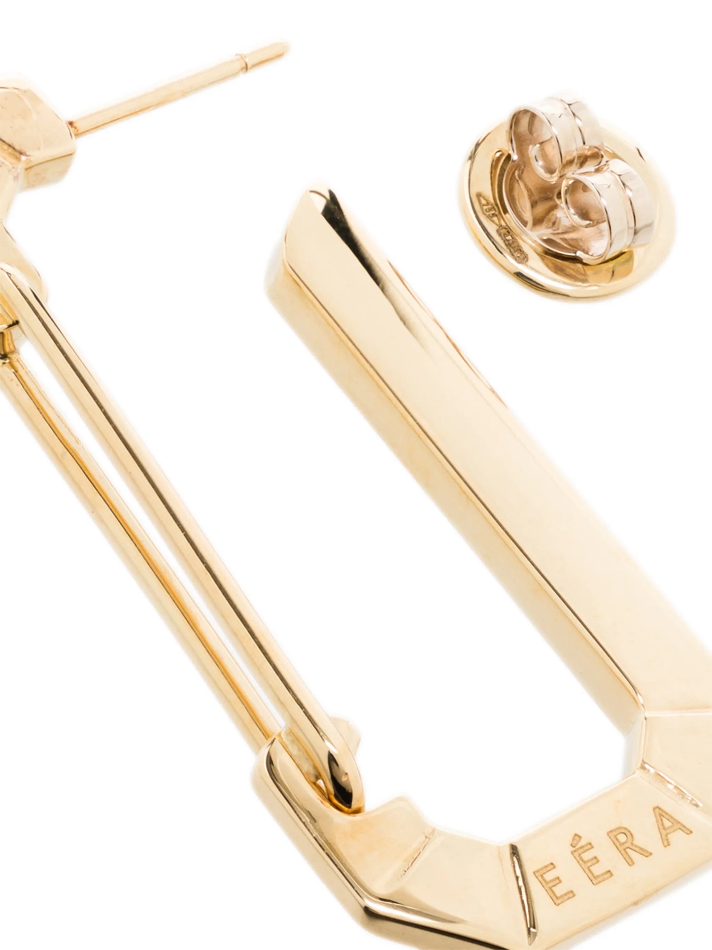 18kt yellow gold single hoop earring