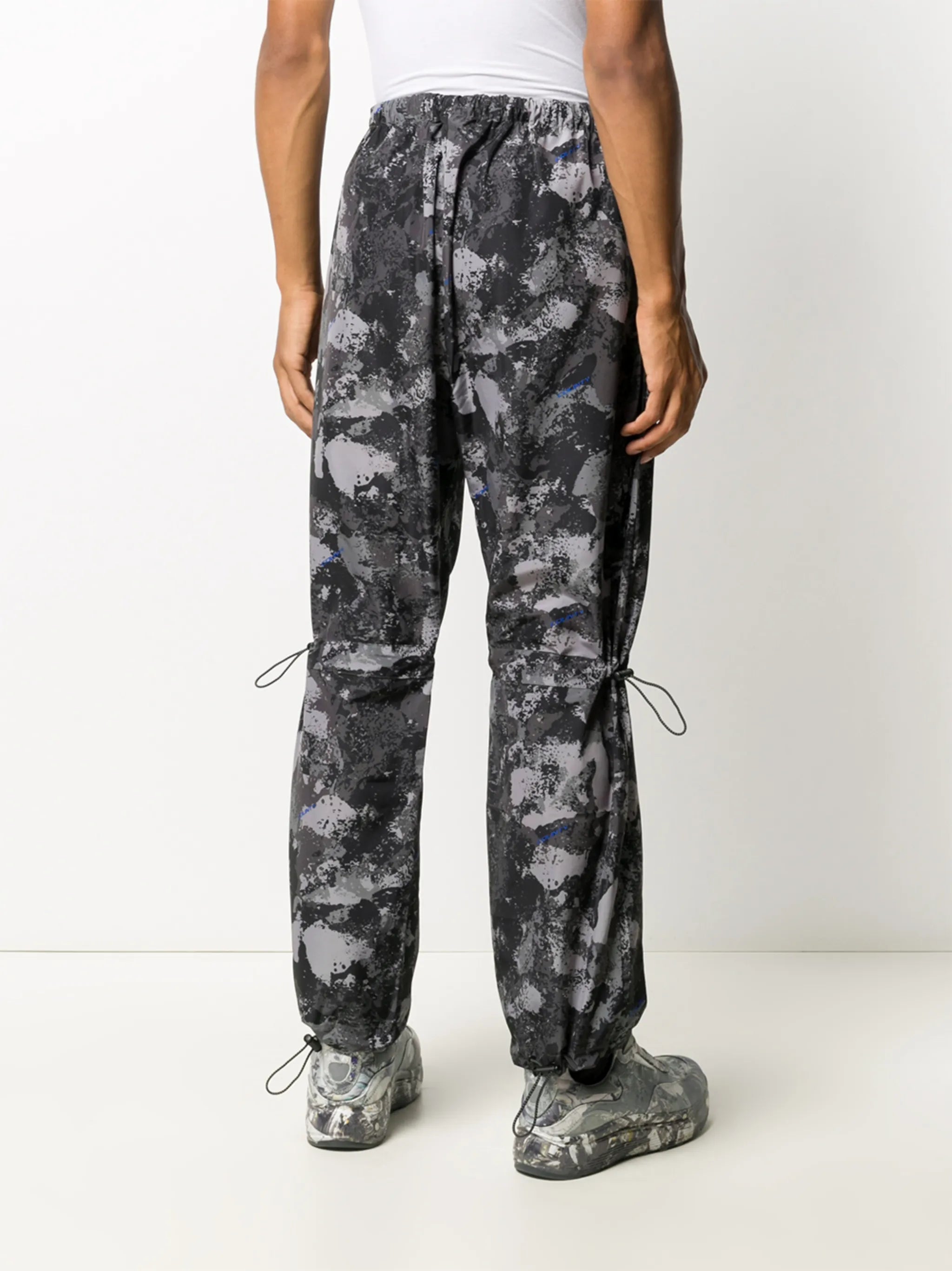 high-rise camouflage-print track pants